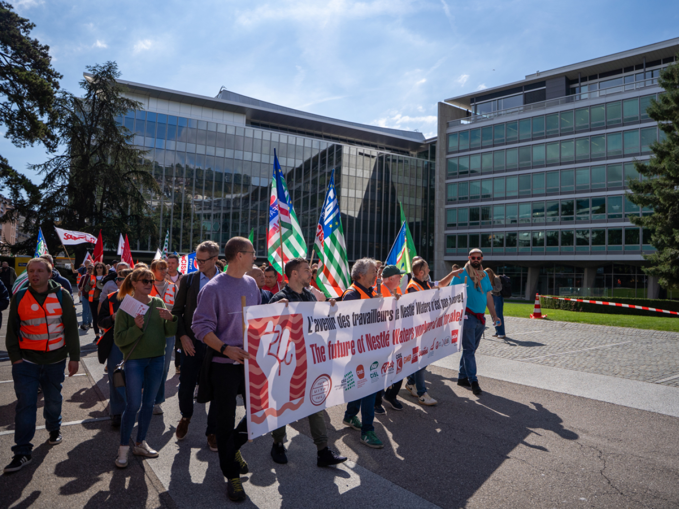 Vevey: demonstration against the sale of Nestlé Waters
