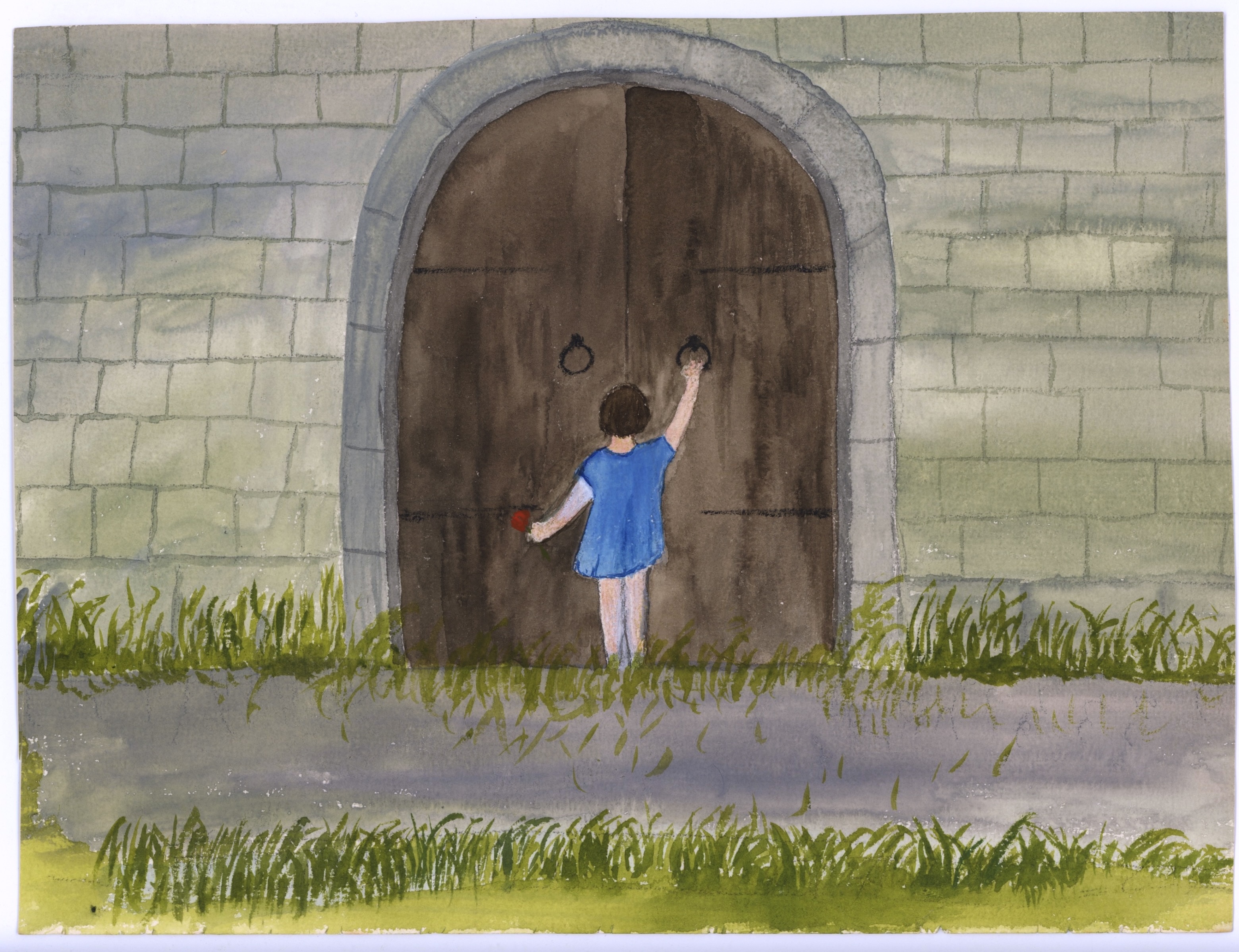 La « Jeune fille en robe bleue» (Mädchen mit blauem Kleid) d’Emma Jung