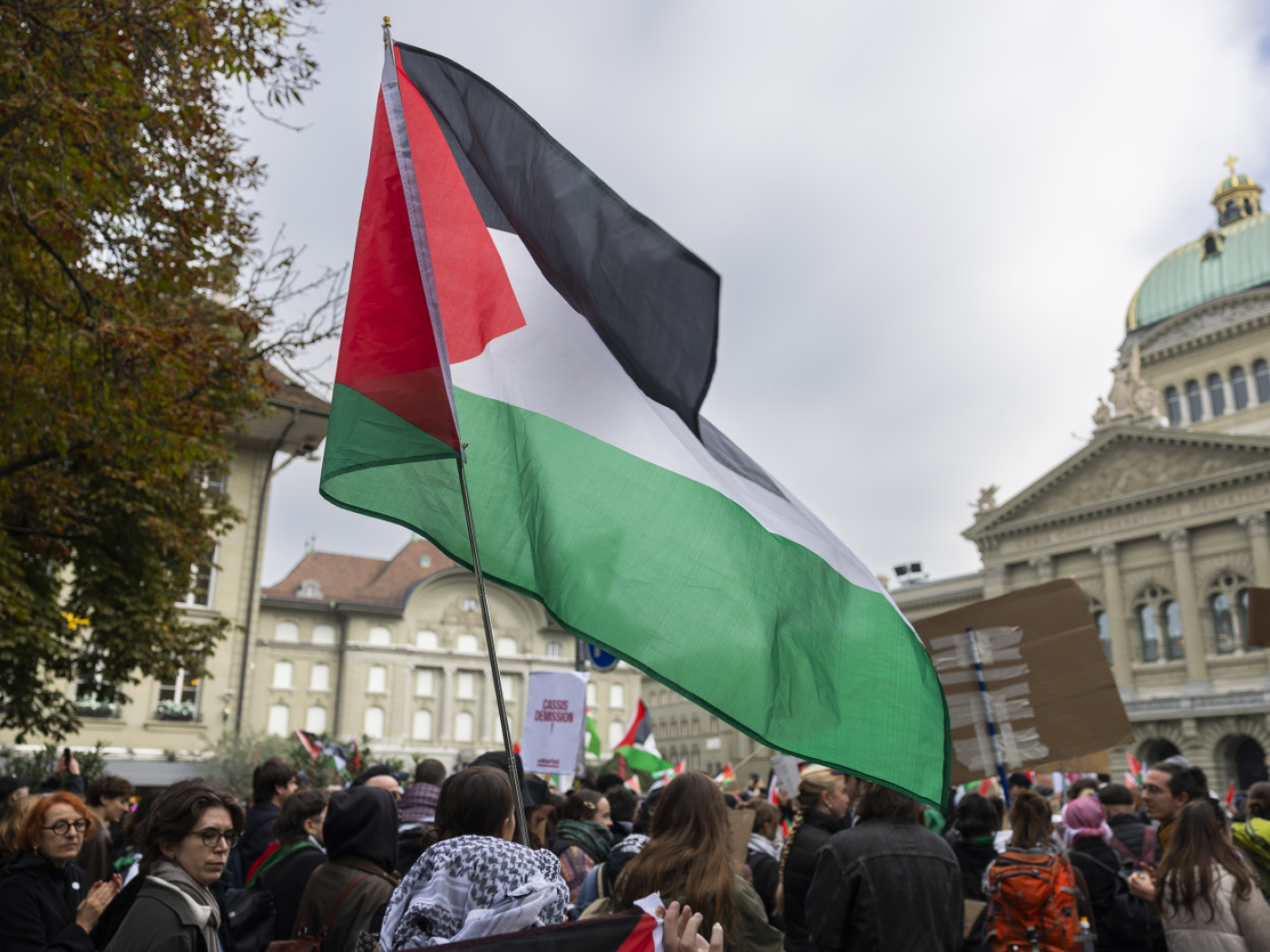 5,000 people hold a tense demonstration in Berne in support of Palestine
