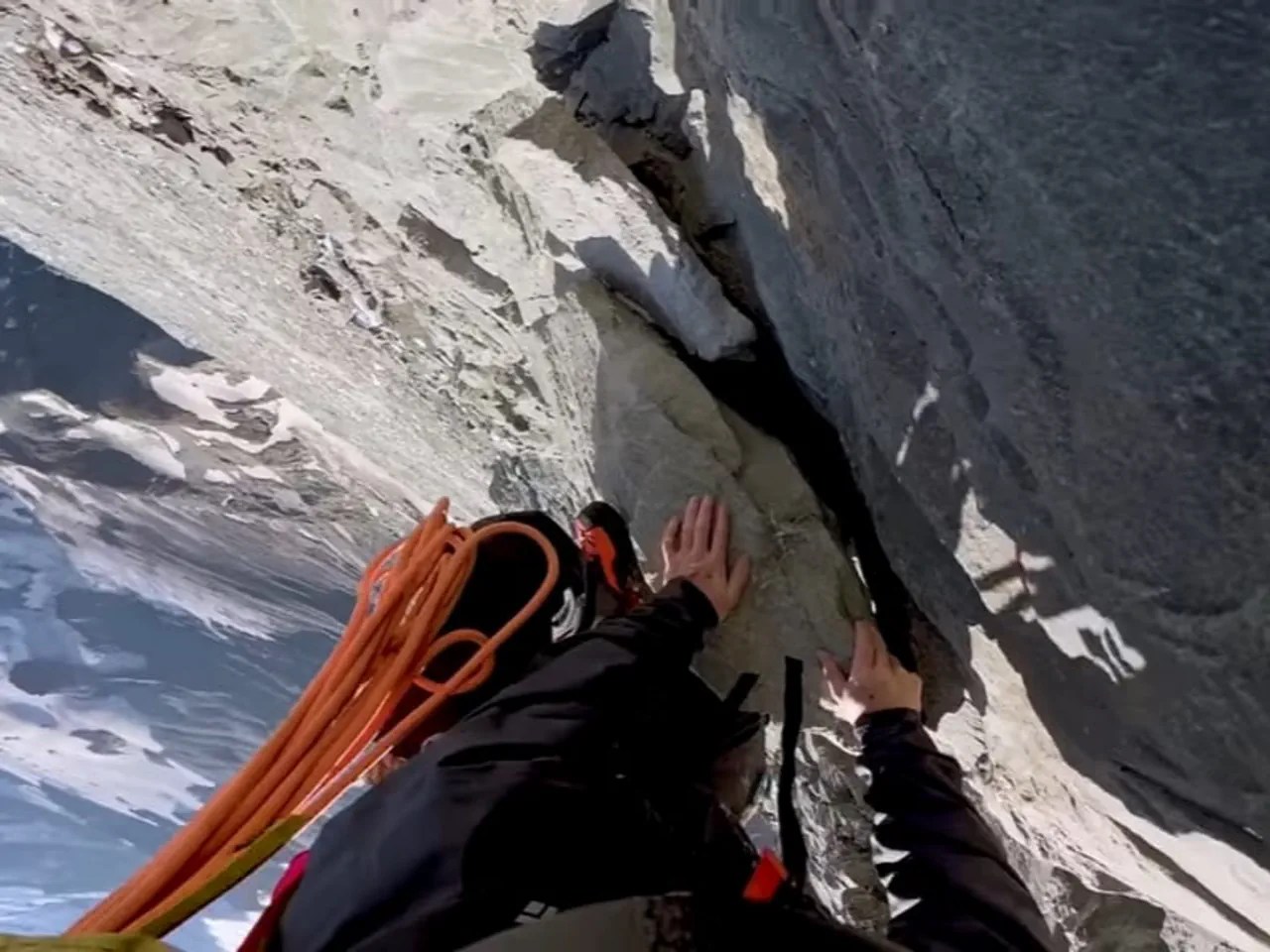 POV di arrampicata