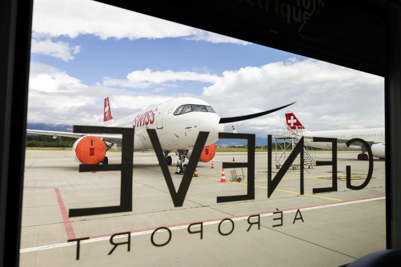 An Airbus of Swiss International Air Lines (SWISS) takes a break at Geneva Airport.