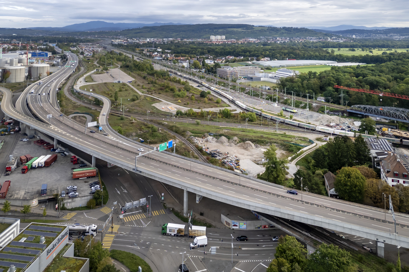 eine Autobahn von oben