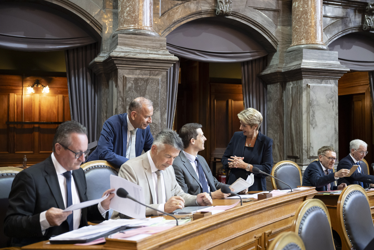 Die Bundesrätin schaut vorbei: FDP-Fraktion des Ständerats.