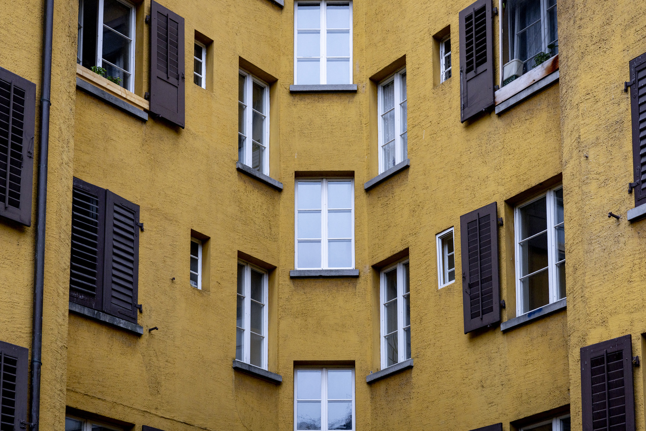 Blick in einen Hinterhof