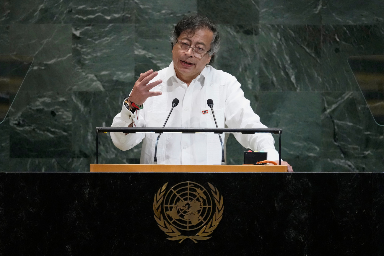 Petro dando un discurso en la ONU que se hizo viral en redes sociales.