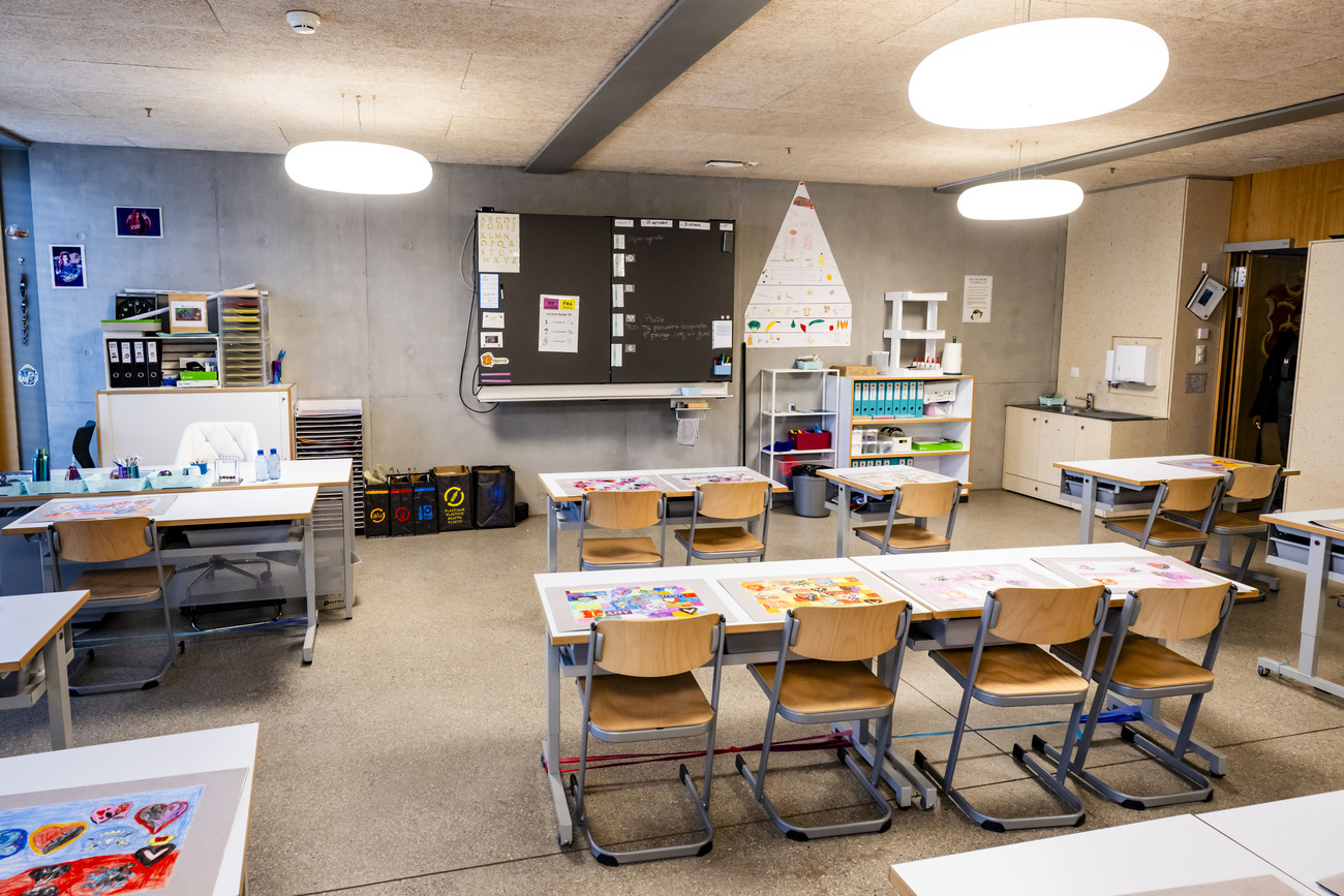 Un'aula di una scuola elementare