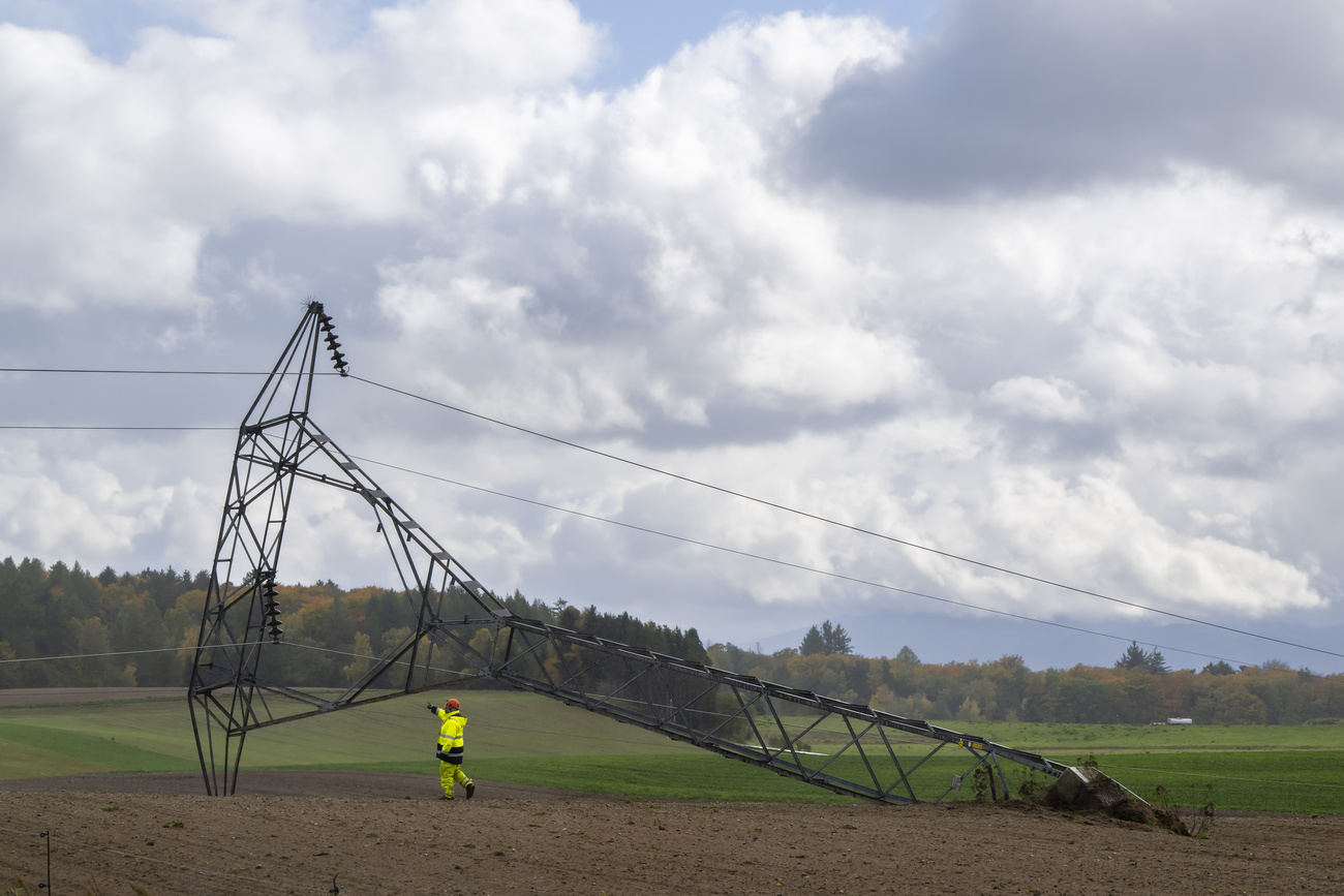 Windiger Tag in der Schweiz