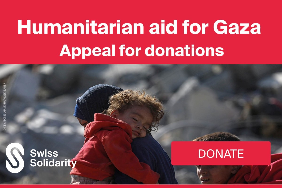 Gaza in need: Swiss Solidarity appeals for donations