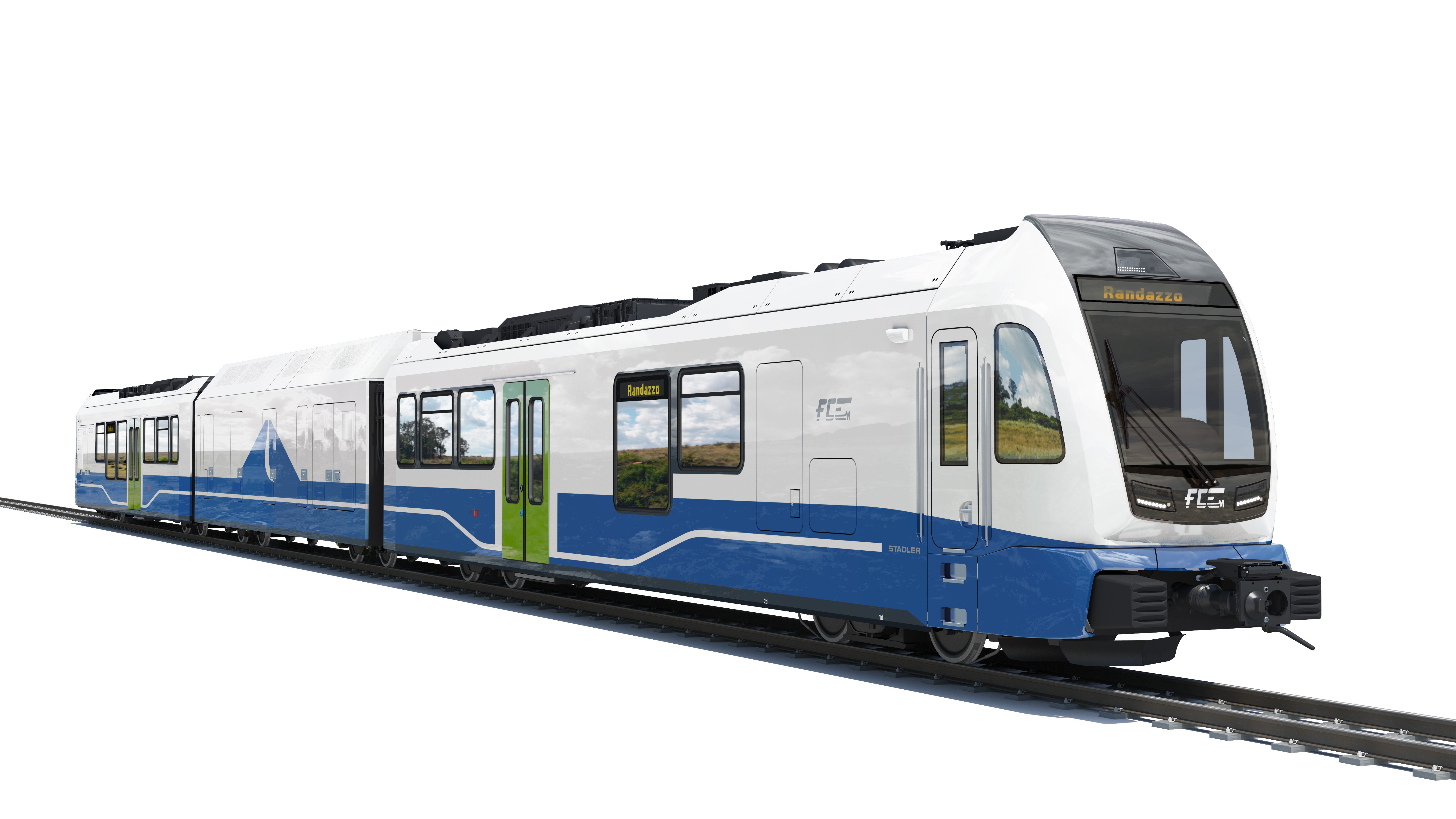 Una fotografia del futuro treno a idrogeno.