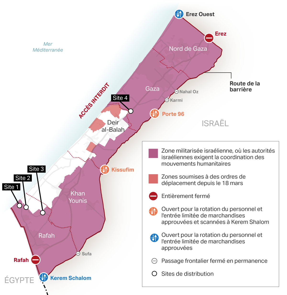 carte Gaza