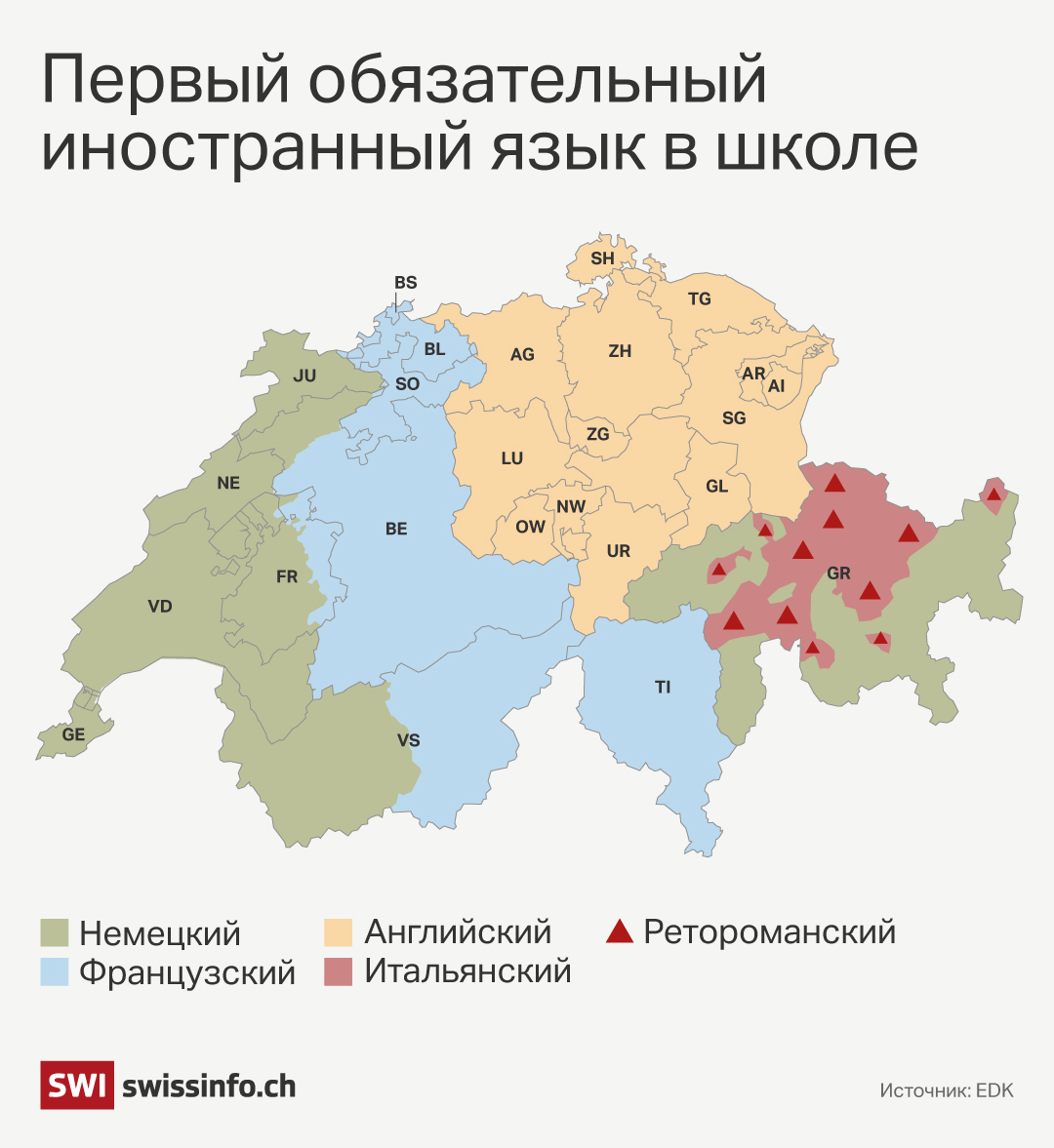 Многоязычие в Швейцарии закреплено на законодательном уровне.