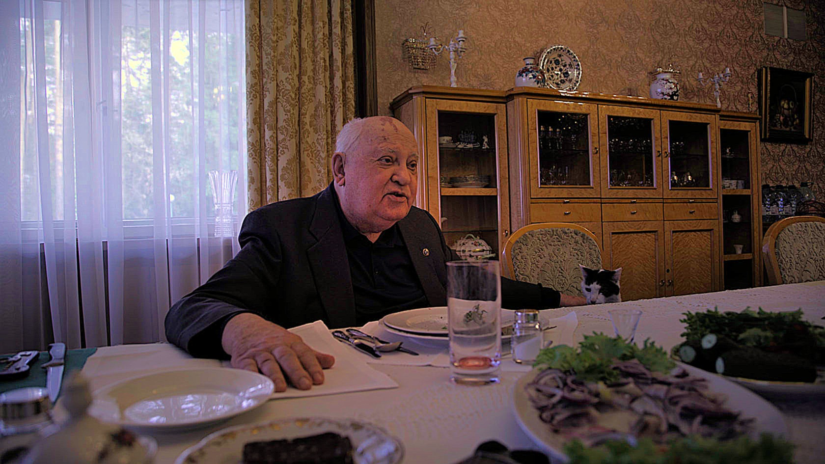 Mikhail Gorbachev at his home, during the shooting of "Gorbachev. Heaven"