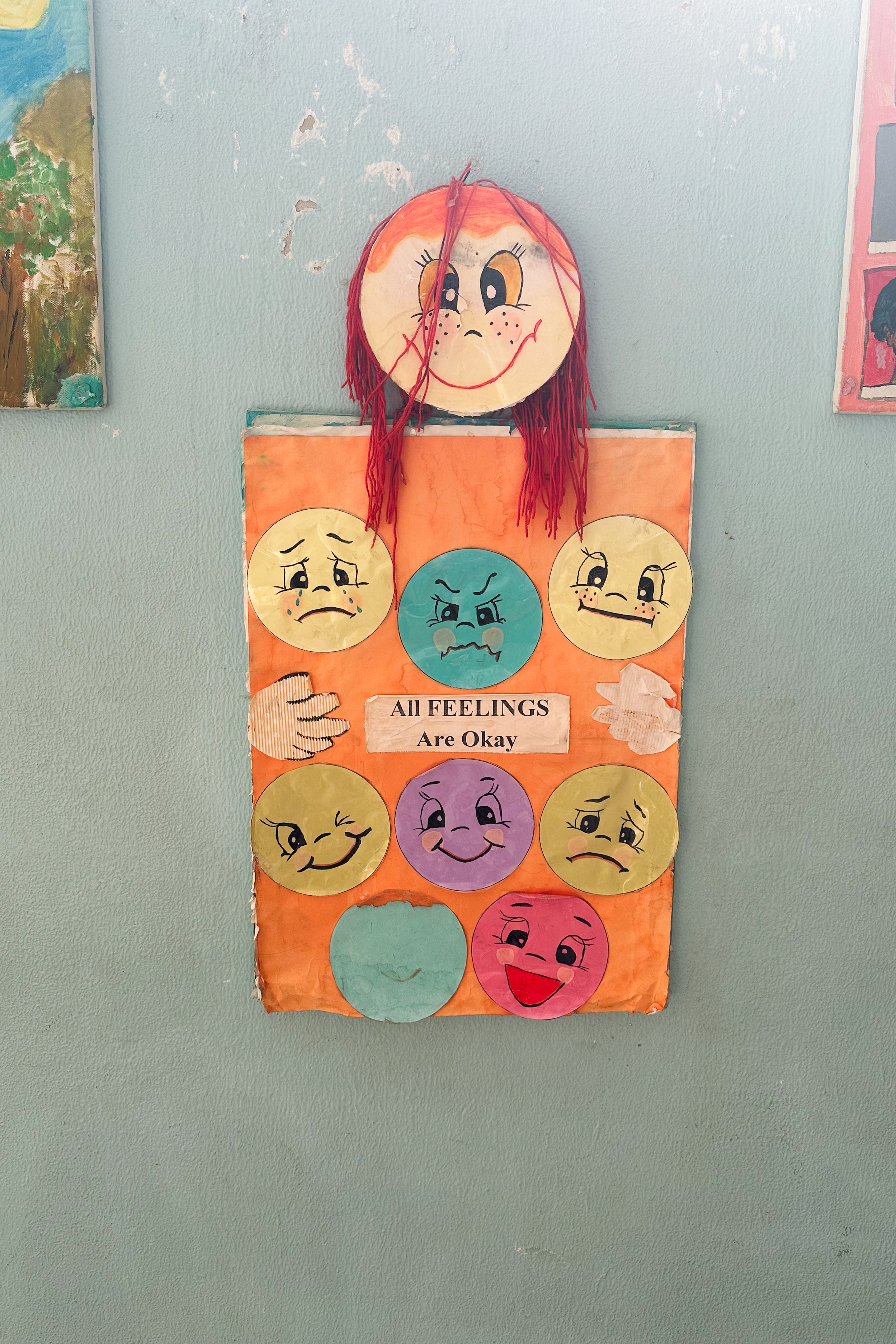 A poster with different smileys