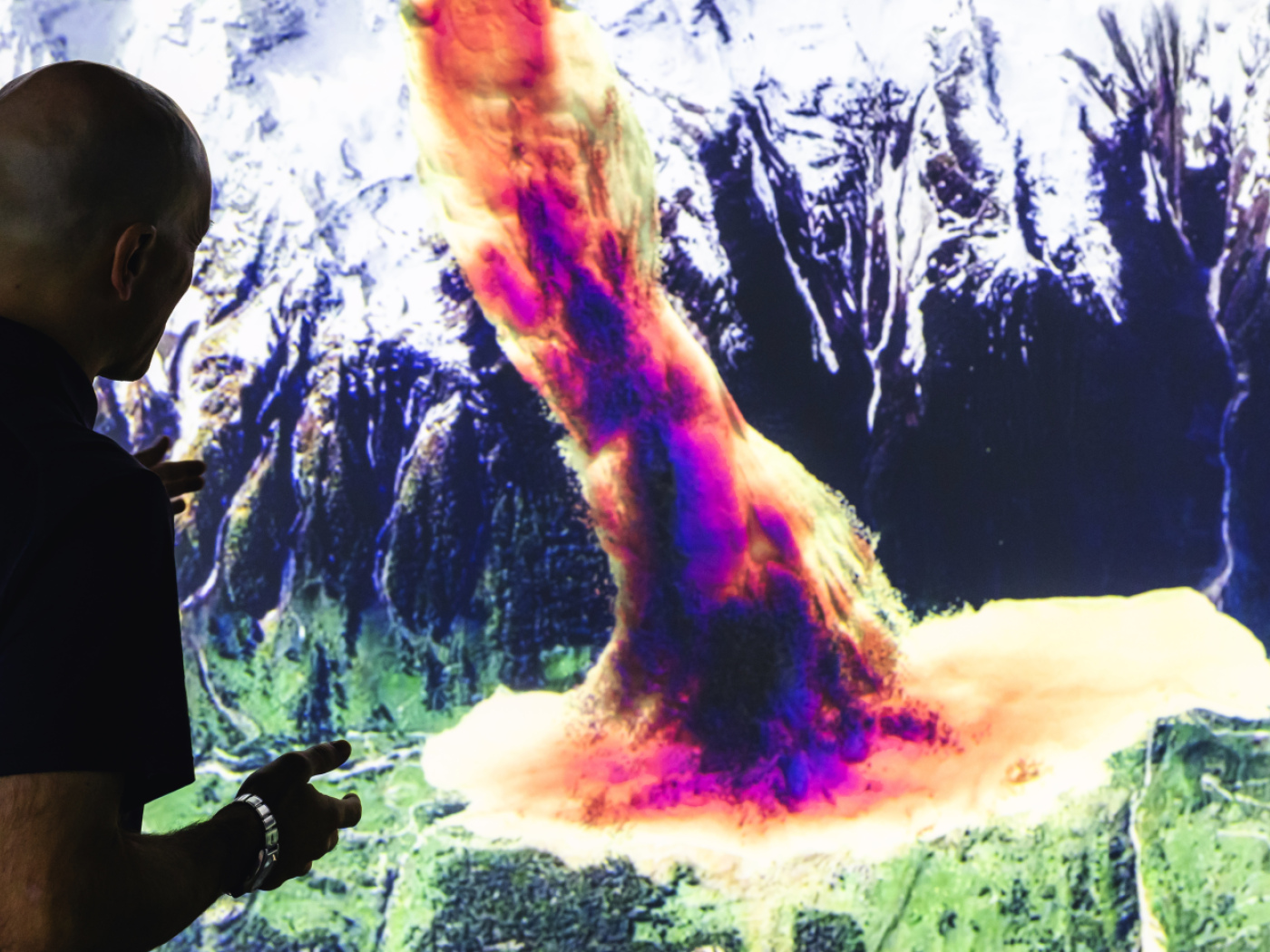 simulazione in 3d di una frana