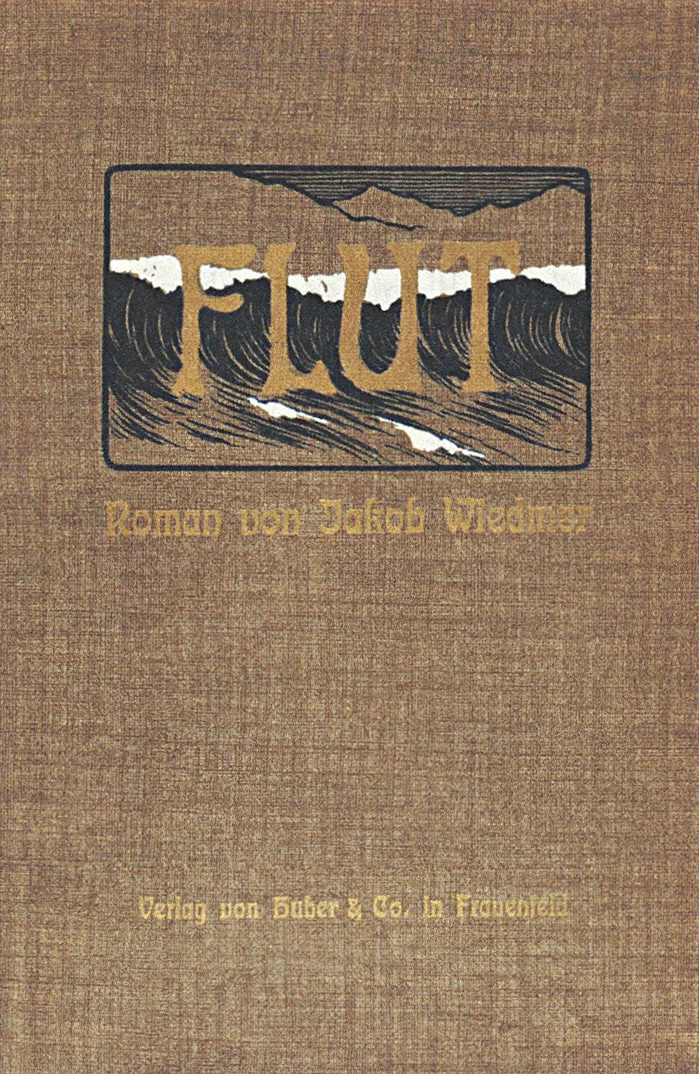Cover des Romans «Flut» von Jakob Wiedmer, Verlag Huber & Co, in Frauenfeld