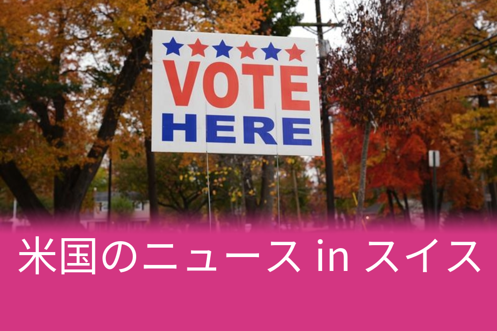 vote hereと書かれた立て札