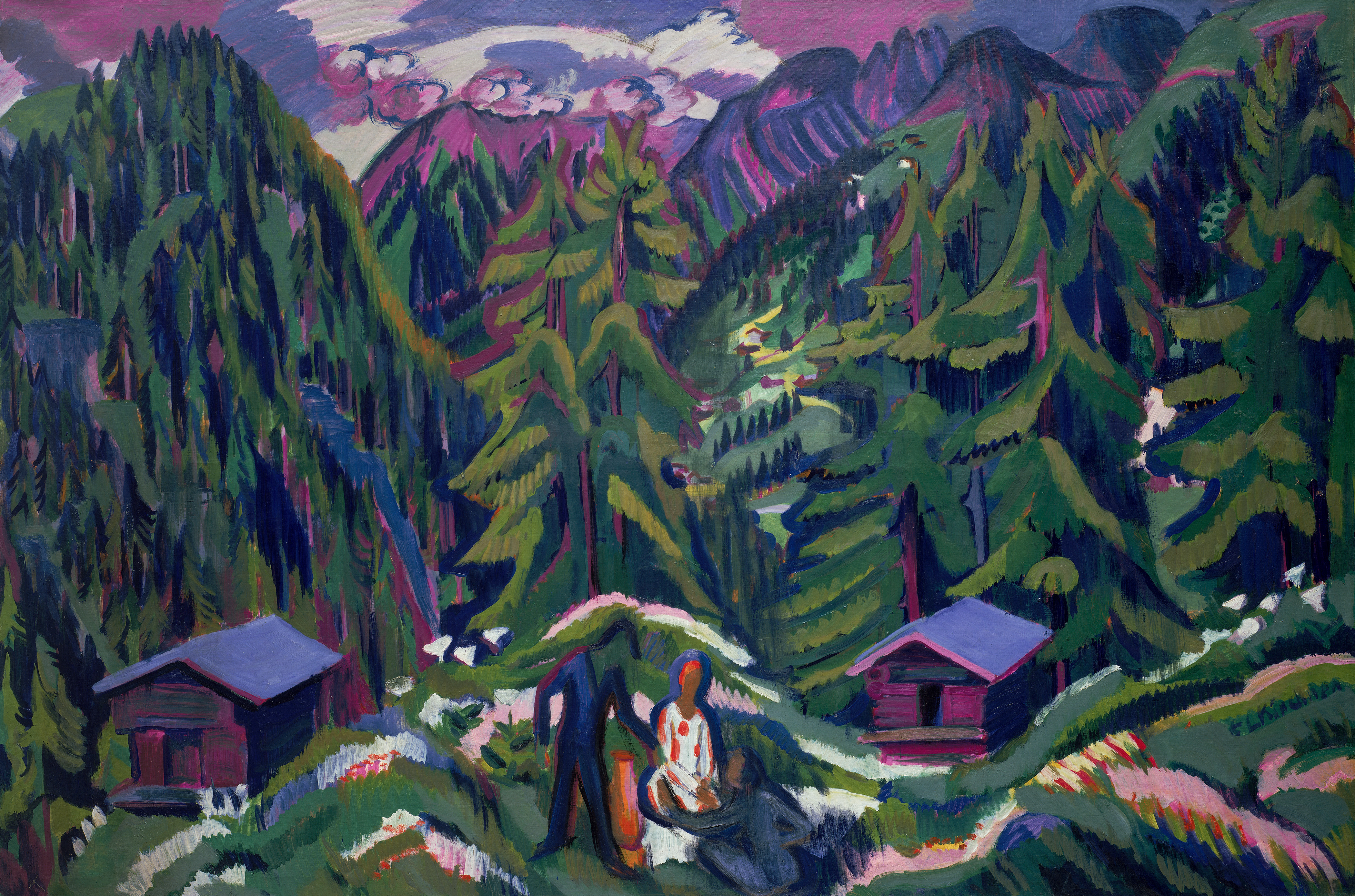 "Mountain Landscape from Clavadel", a district of Davos, 1927.
