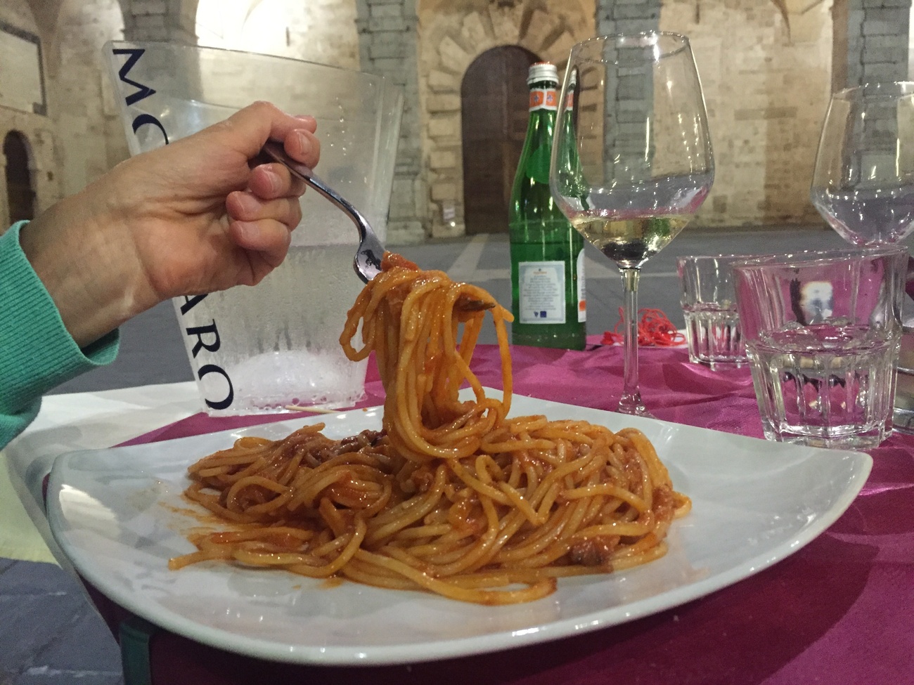 Spaghetti all'amatriciana.