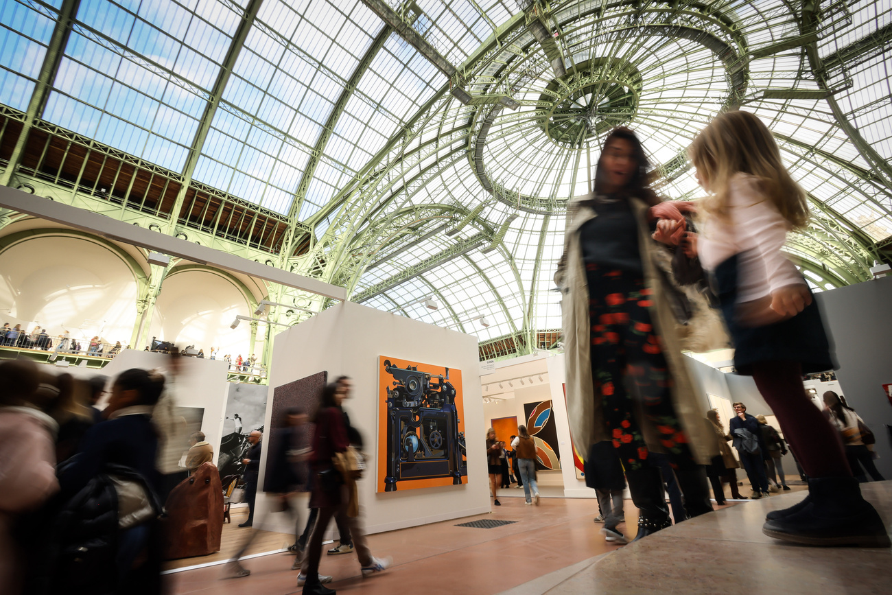 Opening day of Art Basel Paris at the Grand Palais last October: the French capital became the most exclusive venue of the world's leading art fair, but the money and the glitter are flowing to the Persian Gulf.