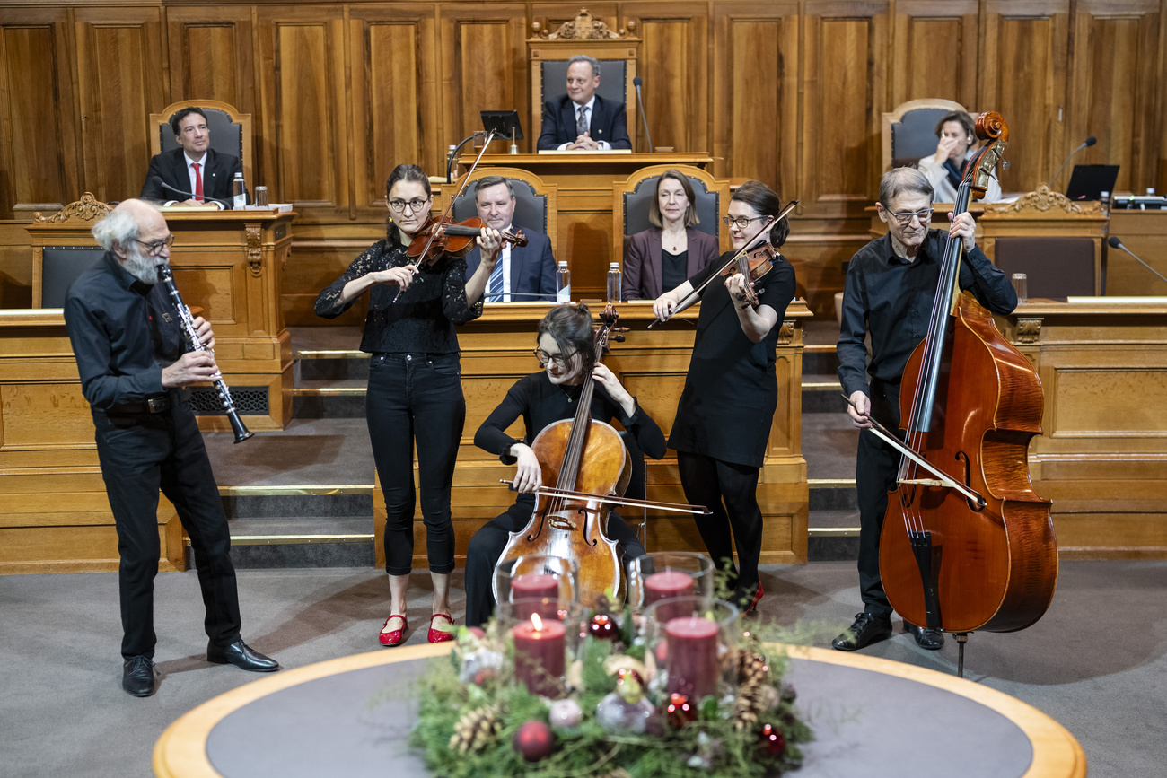 Il gruppo musicale "Ils Fraenzlis da Tschlin"