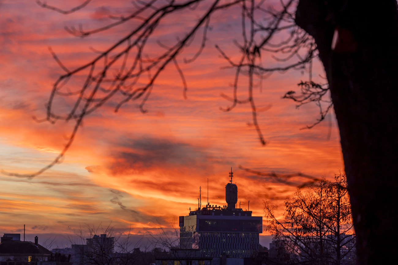 torre rts al tramonto