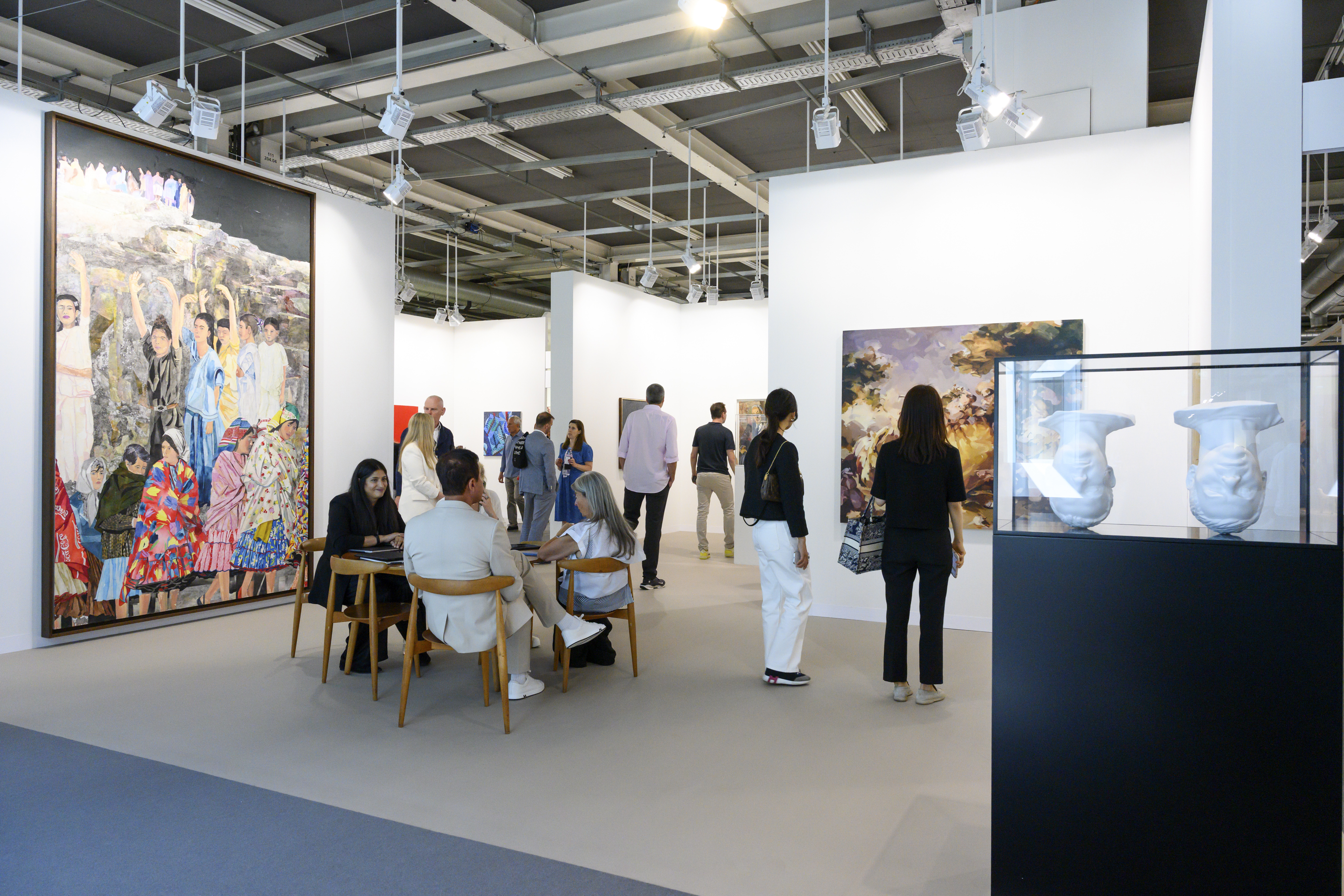 The Victoria Miro booth in June, 2025, during the preview of Art Basel in Basel, Switzerland.