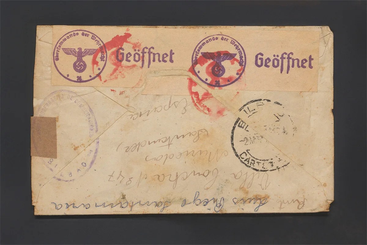 Briefcouvert mit Zensursiegel