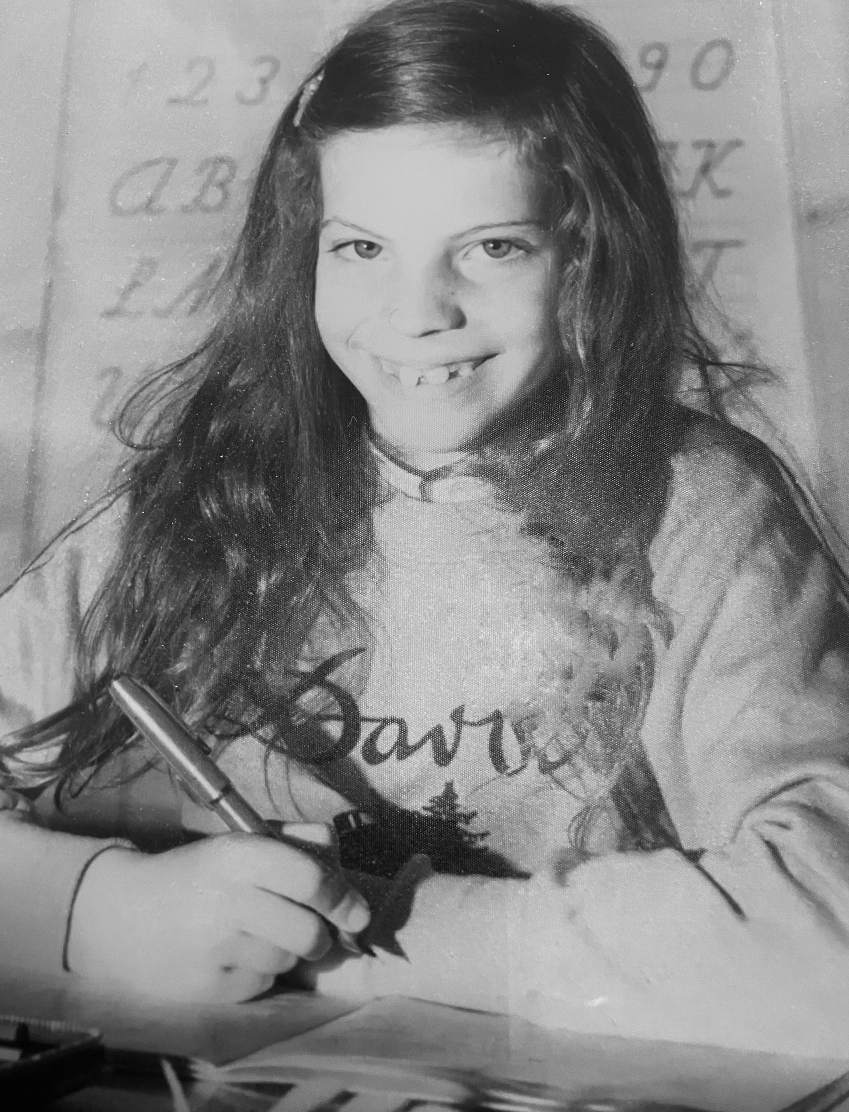 Kendall Violence as a schoolgirl in the late 1970s