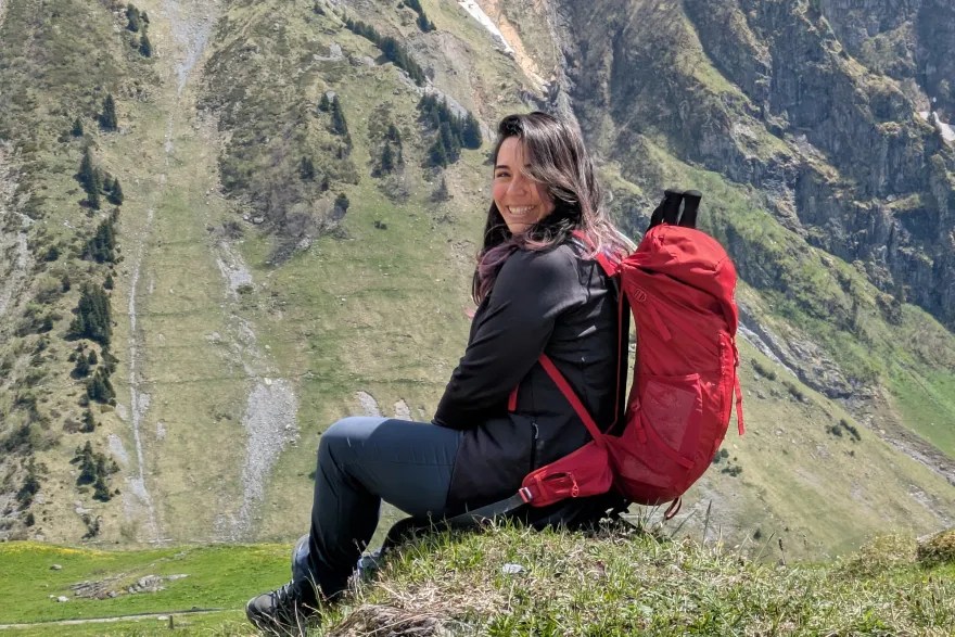 加布里埃拉在瑞士生活了16年，也像瑞士人一樣喜歡在山裡健行。