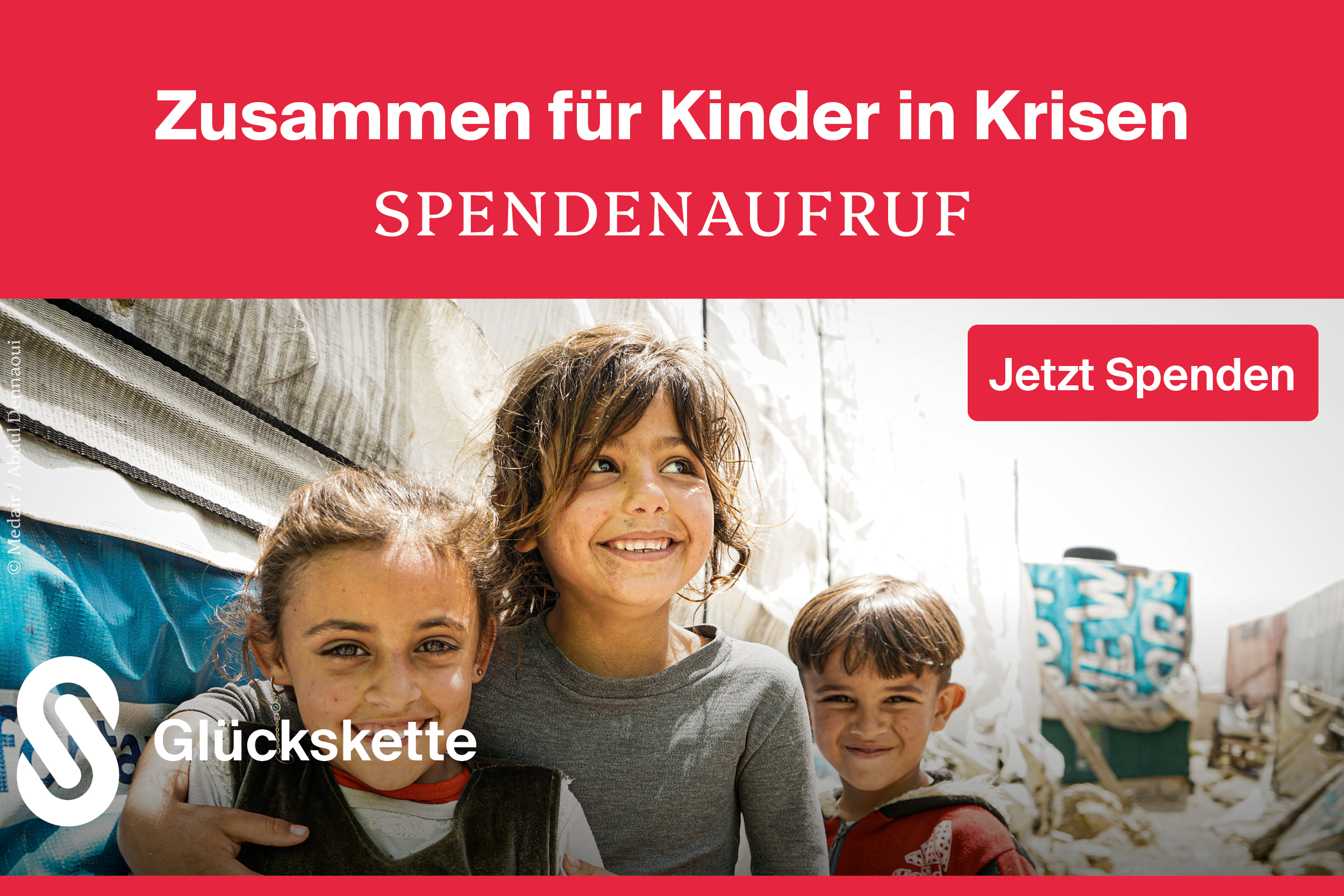 Spendenaufruf der Glückskette