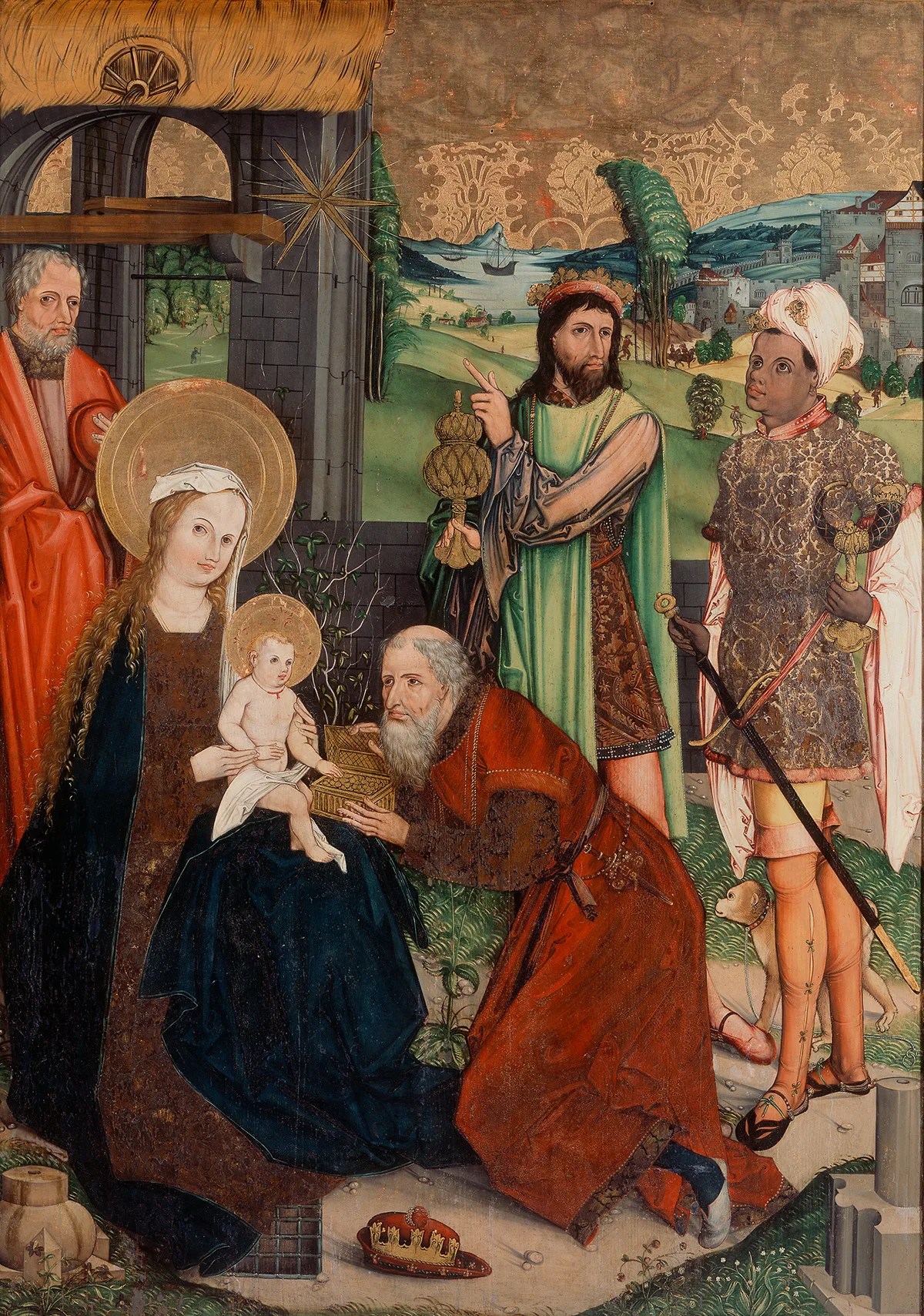 Adoration of the Magi on a painting
