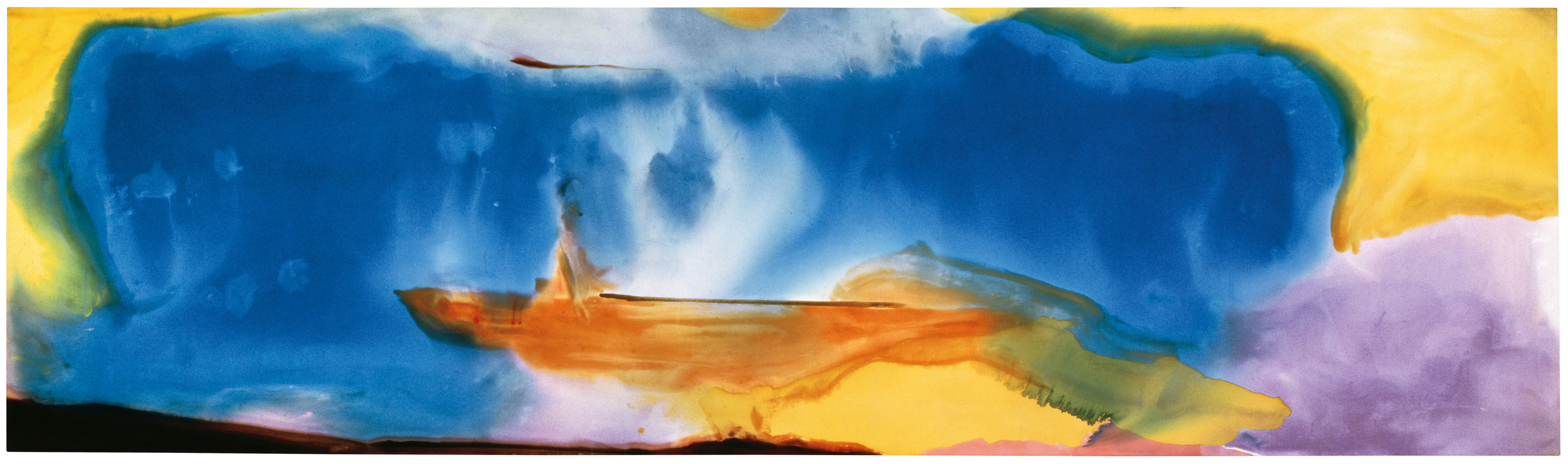 Helen Frankenthaler : Moveable Blue, 1973. Avec l'aimable autorisation de la Berggruen Gallery, San Francisco