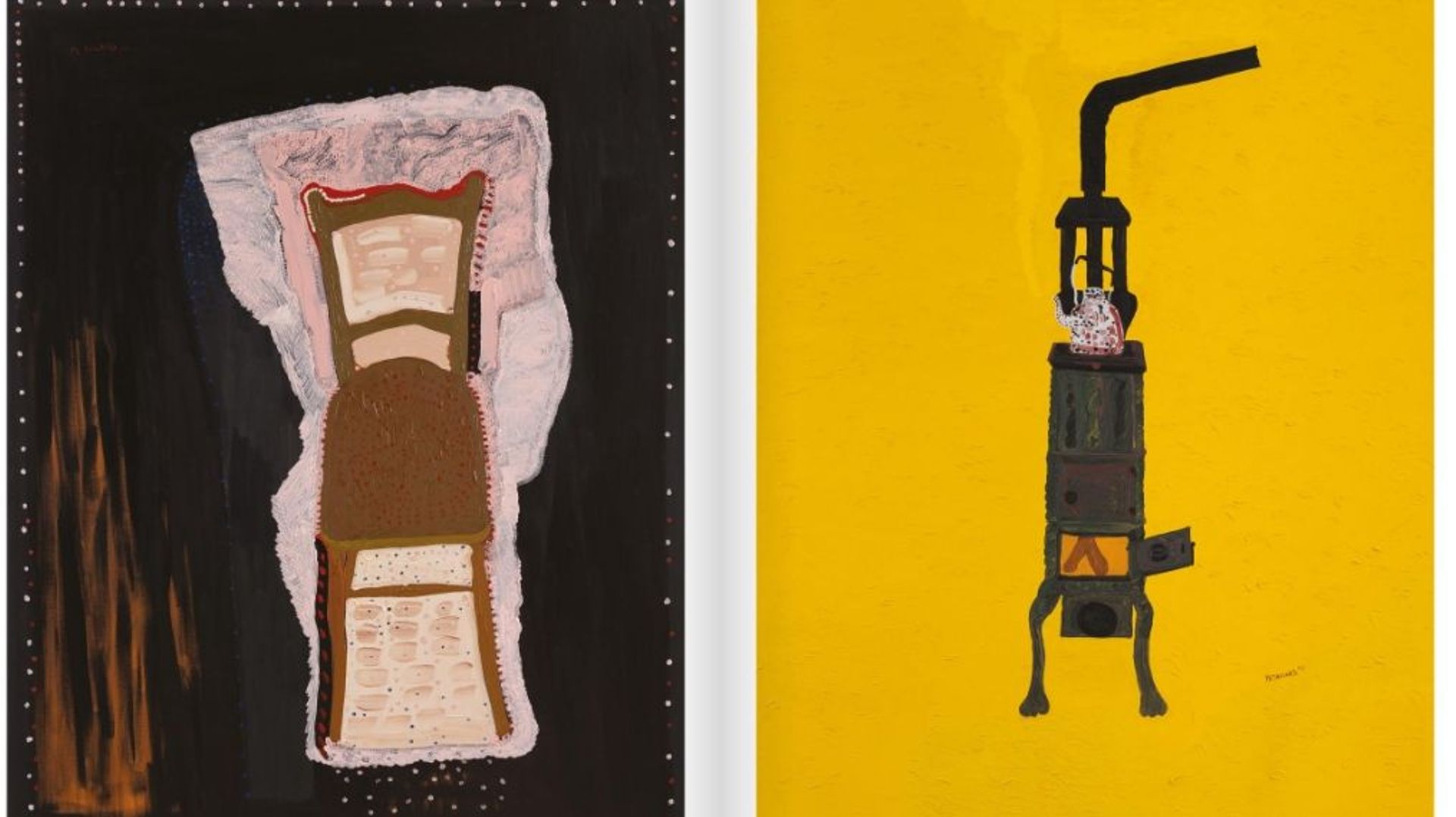 Two Philippe Jaccard paintings side by side