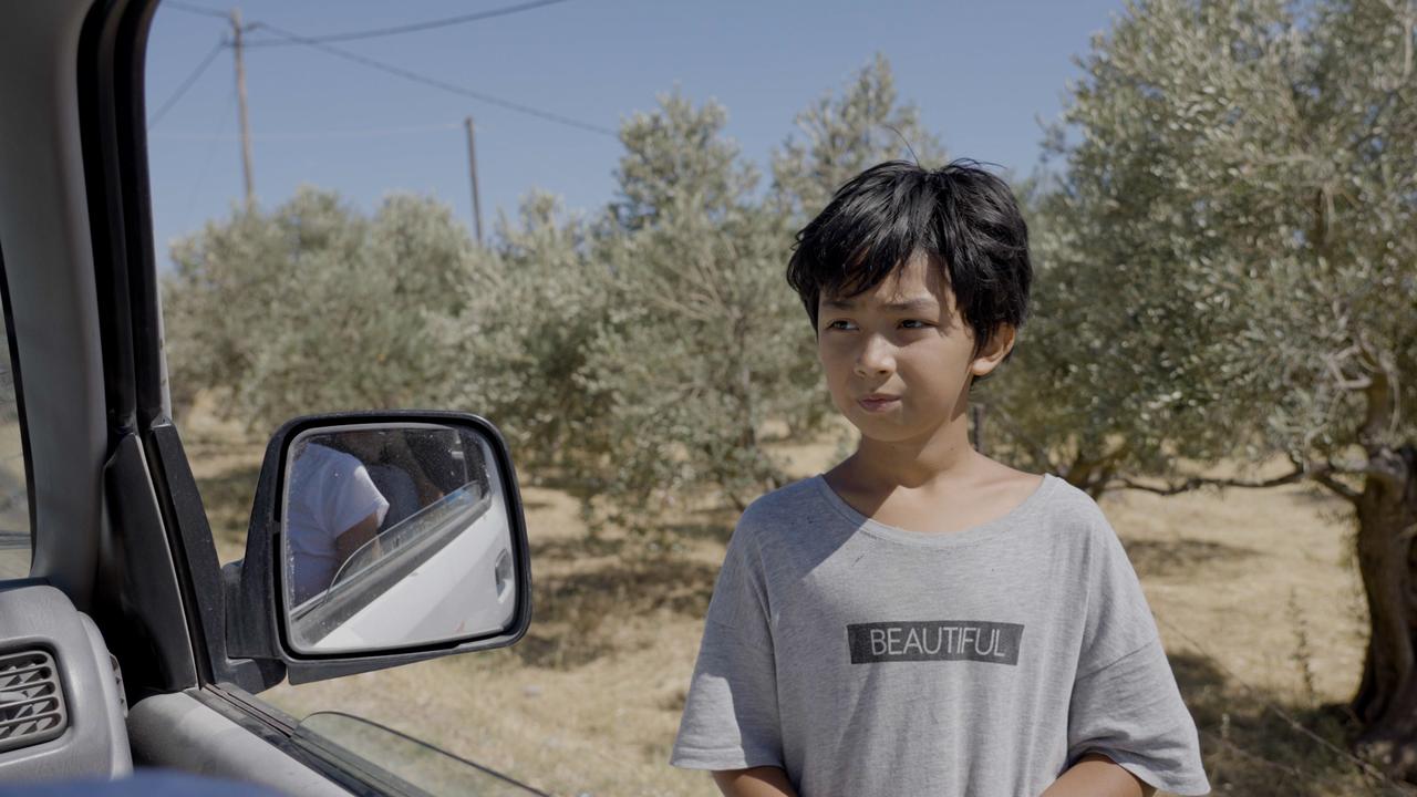 Taha, 9 ans, réfugié afghan au centre de Samos.