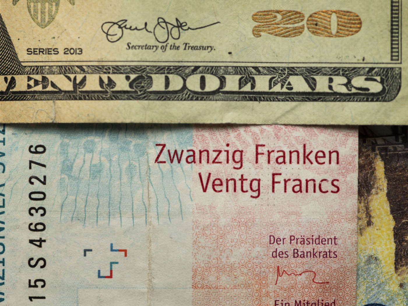 Franc increasingly strong against the dollar, but SNB does not seem to be intervening