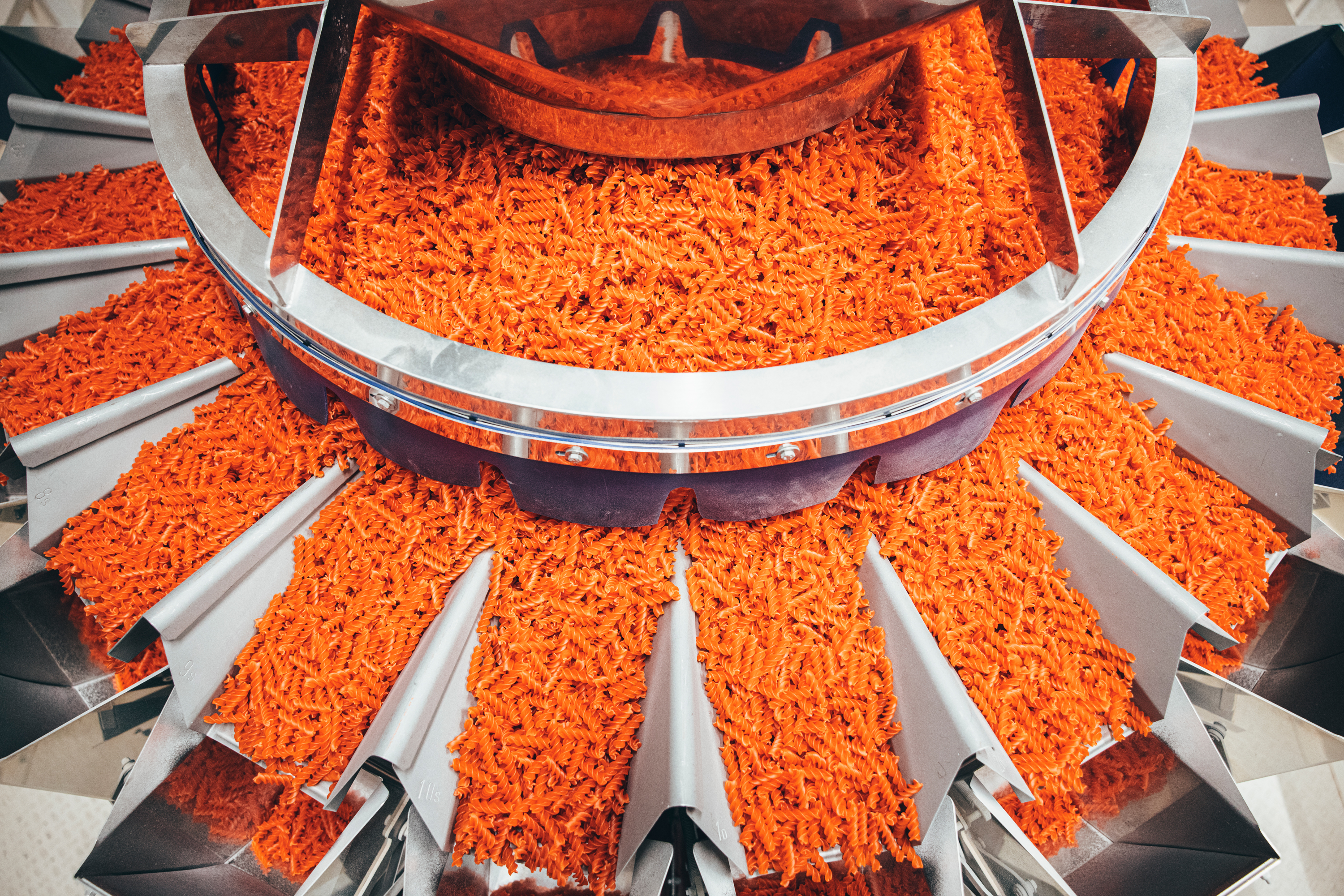 Pasta in una fabbrica.