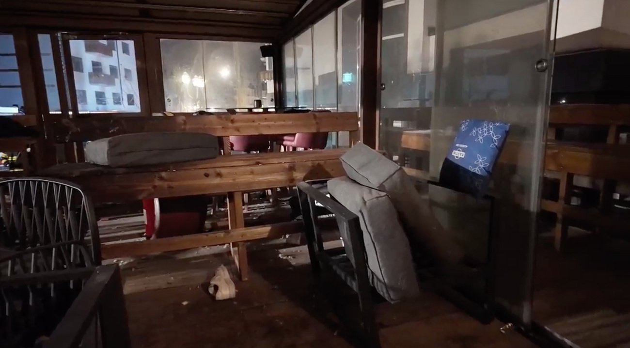 View inside the "Le Constellation" bar where the fire broke out early on January 1.