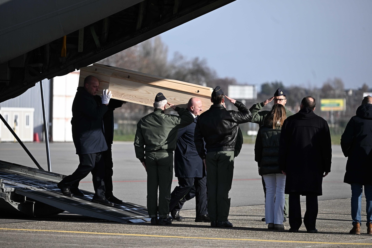 Bara trasportata fuori da un aereo