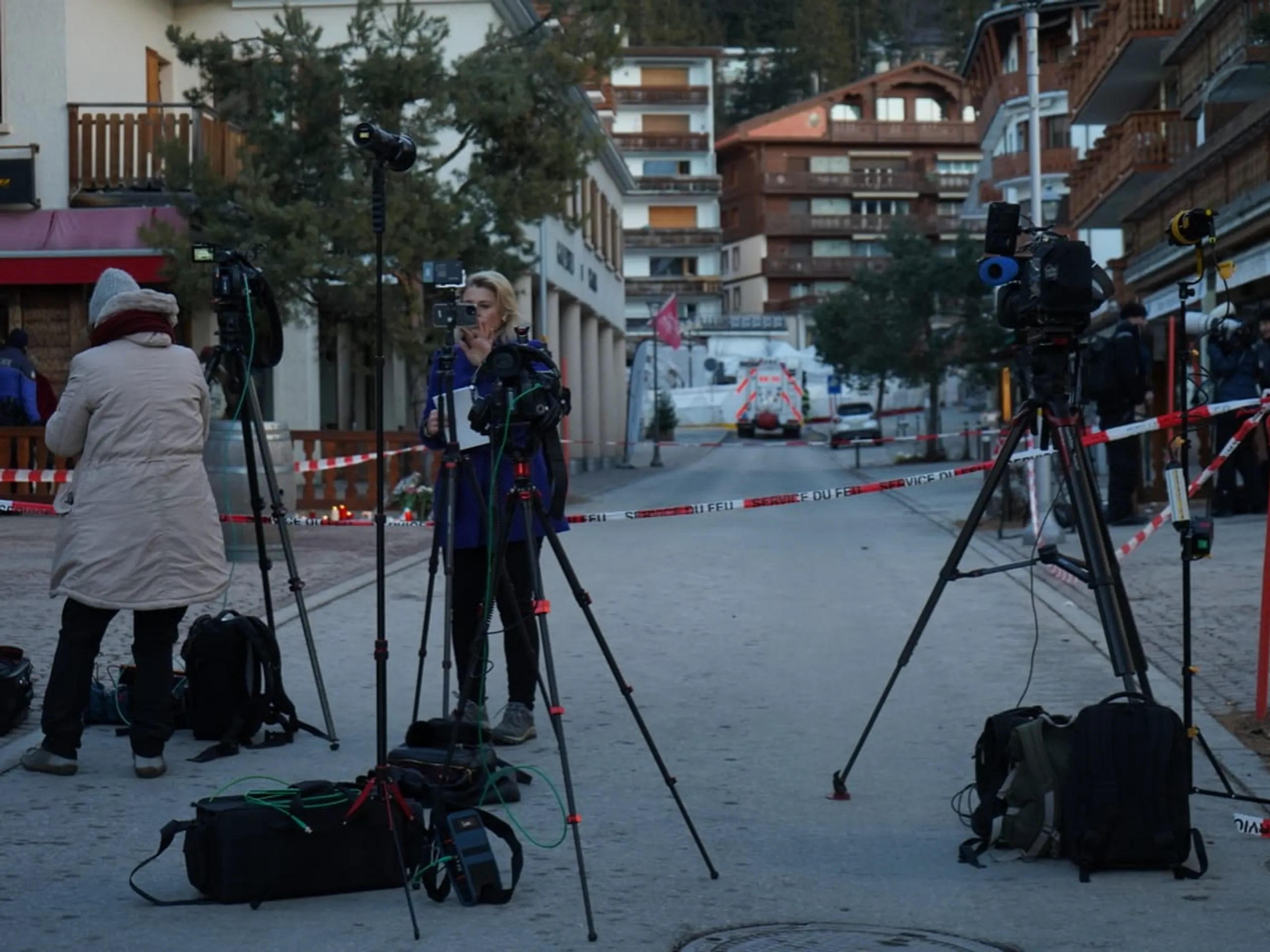 Journalisten berichten vor Ort