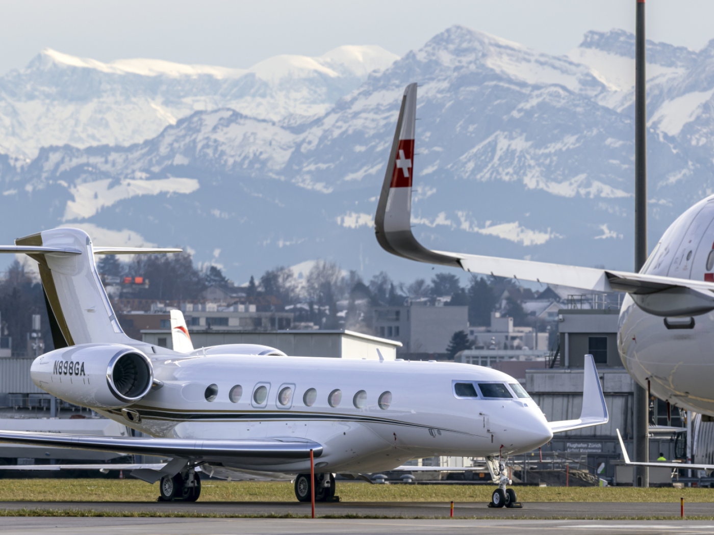 velivoli all'aeroporto di davos