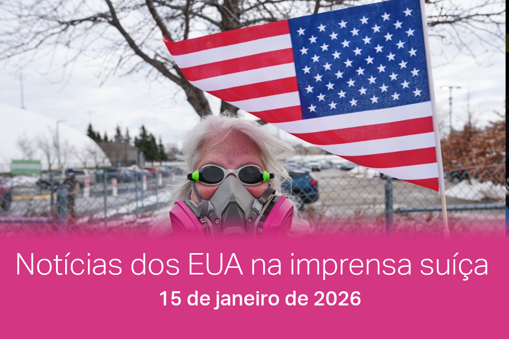 Pessoa protestando na rua nos EUA