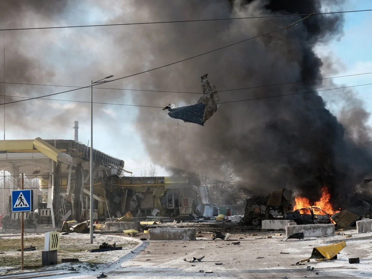 Drone strike in Kramatorsk, 9 February 2026.