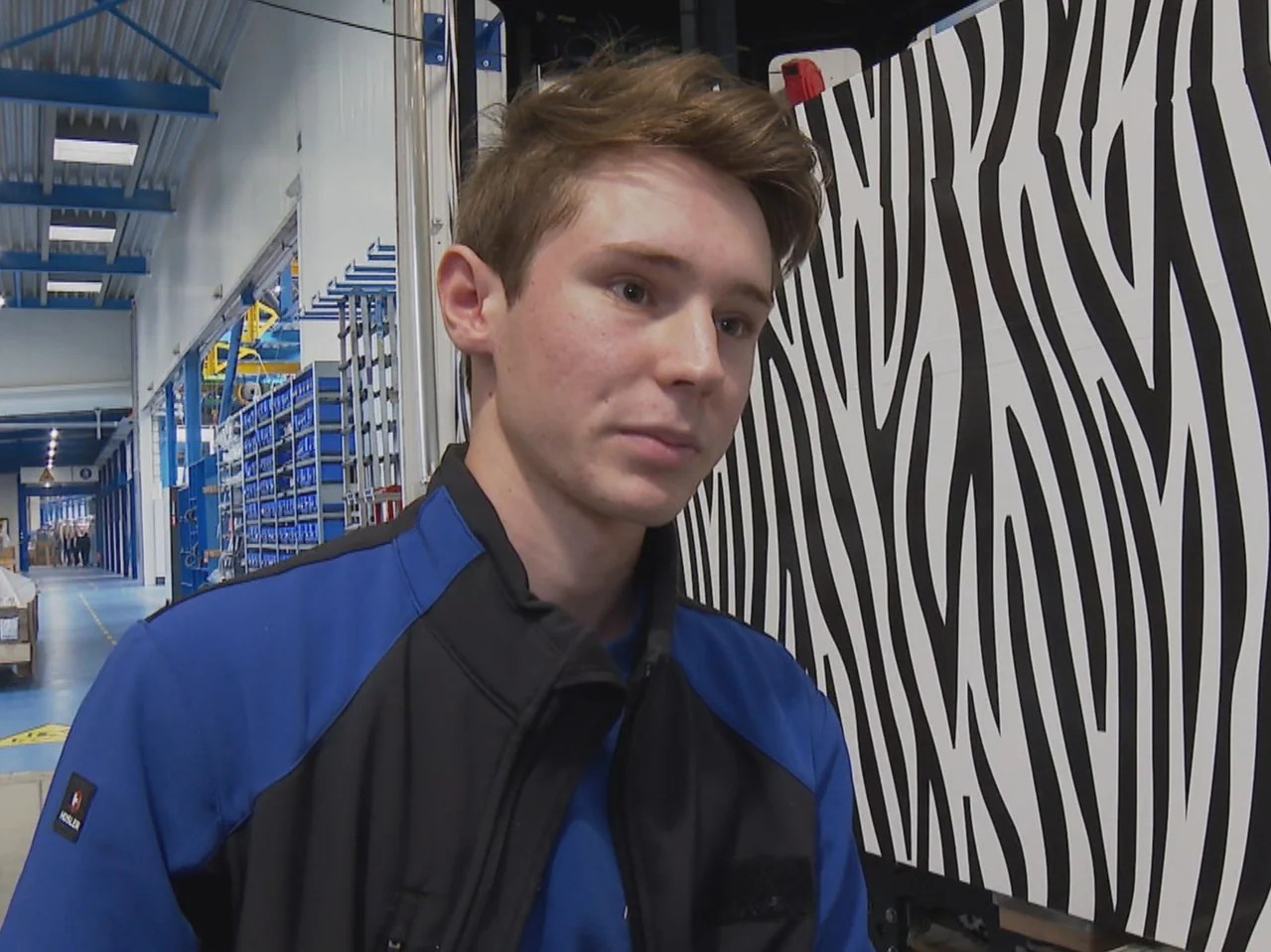 18-year-old Lorenz Schweizer is one of 35 apprentices at Stadler who helped build the new tram.