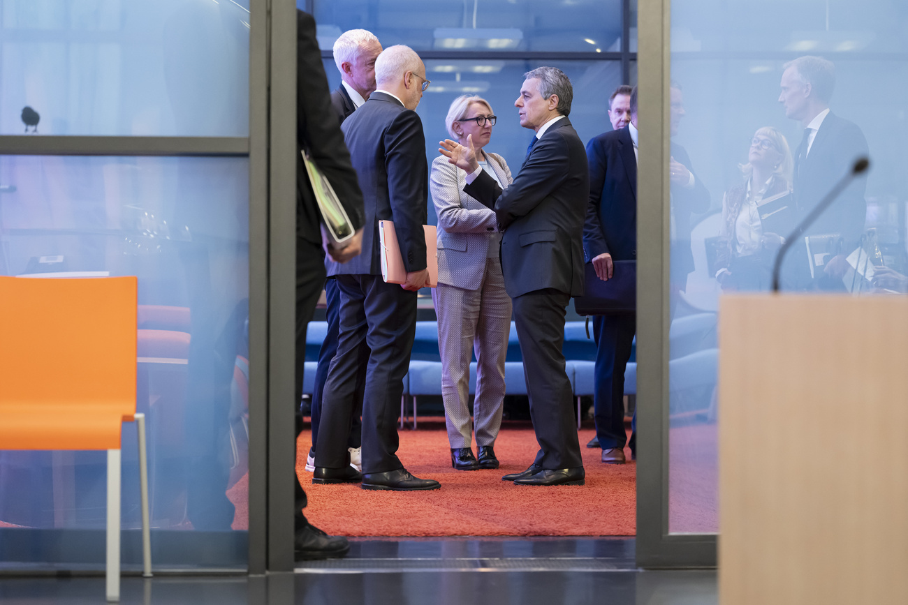 Aussenminister Ignazio Cassis im Gespräch