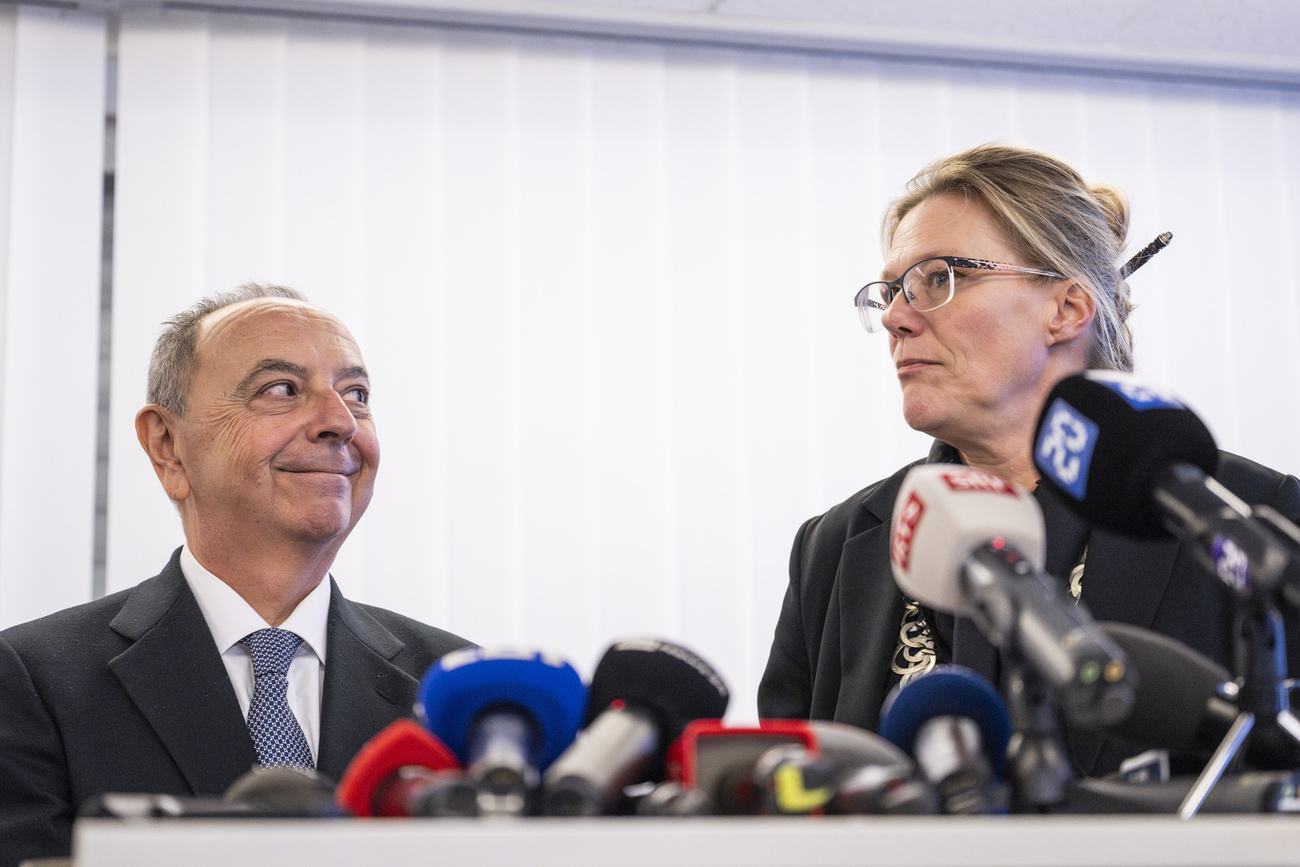 la procuratrice generale vallesana Beatrice Pilloud e il procuratore capo di Roma Francesco Lo Voi.