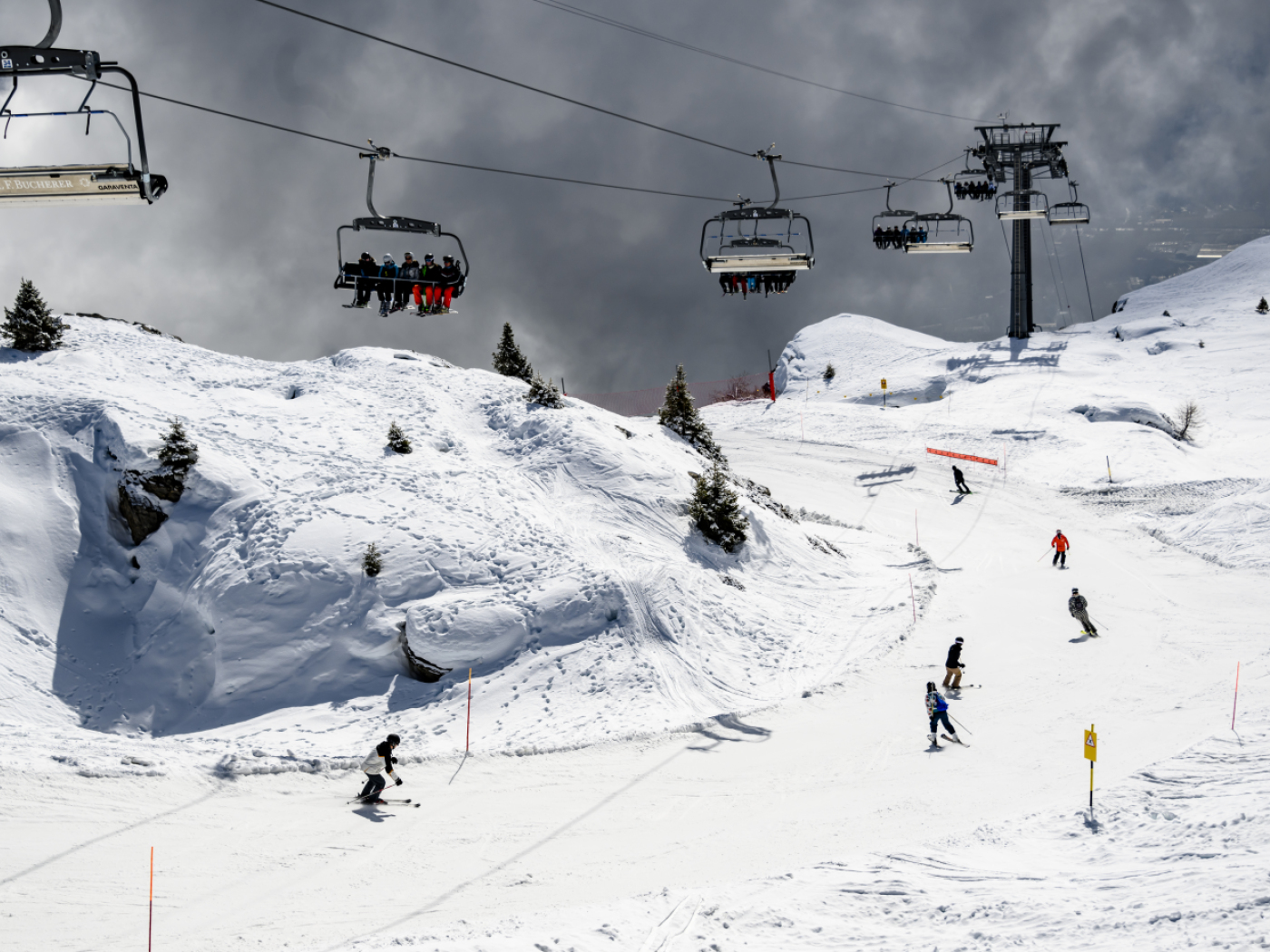 pista di sci a crans montana