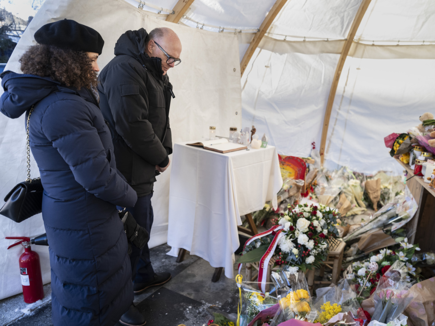 Federal Councillor Martin Pfister on Sunday in Crans-Montana VS