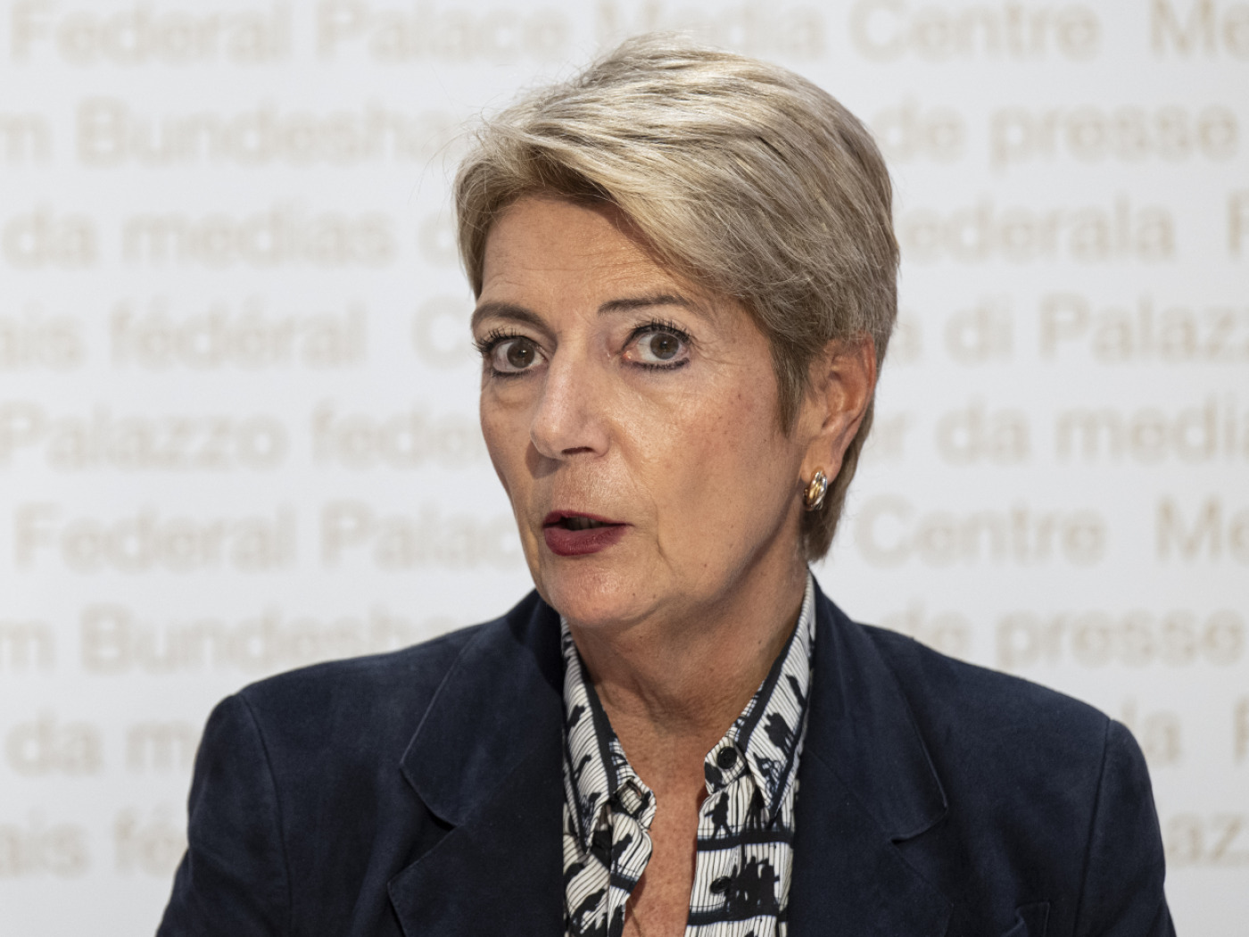 La ministra elvetica delle Finanze Karin Keller-Sutter.