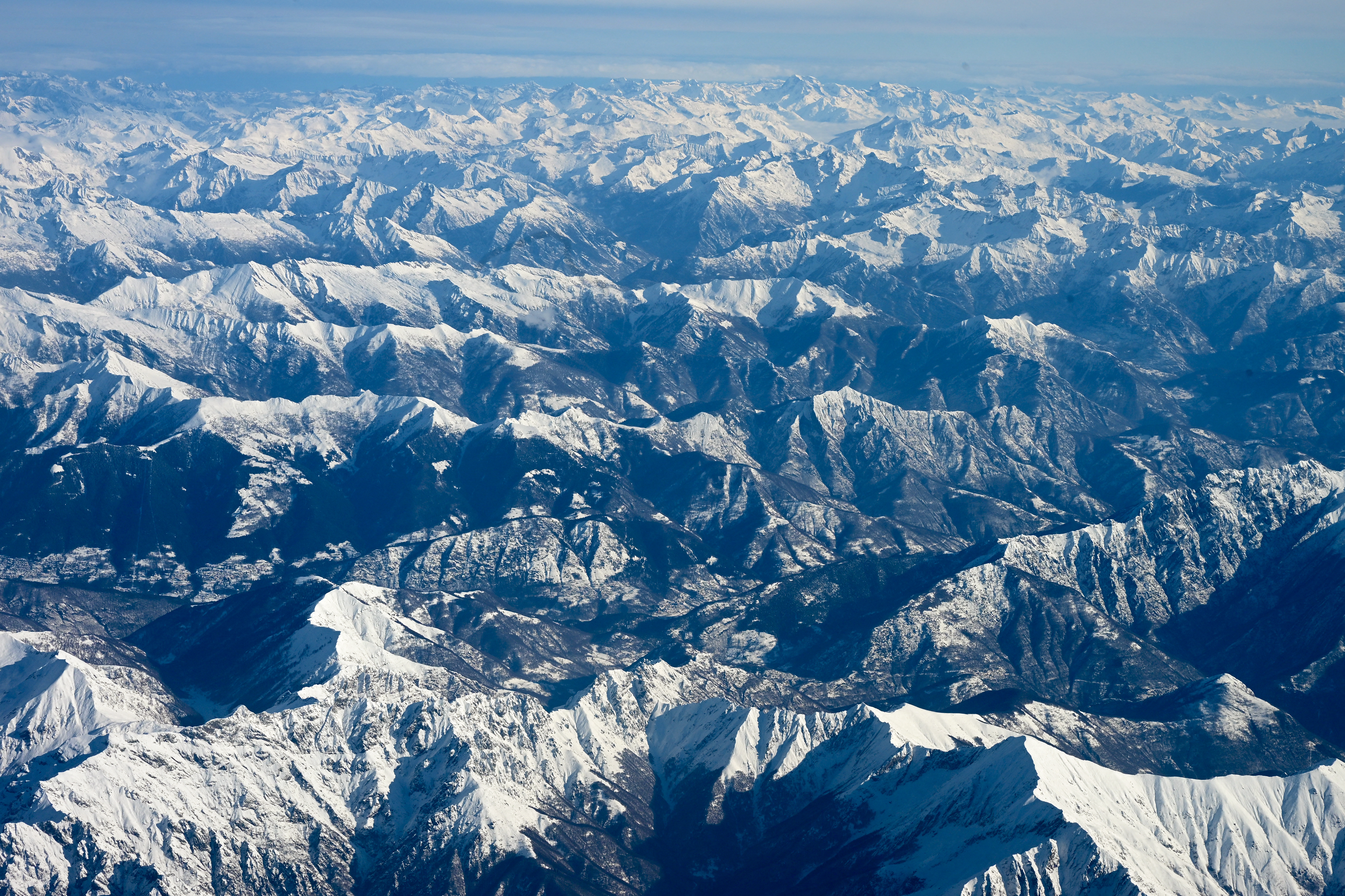 Alpi fotografate dall'alto