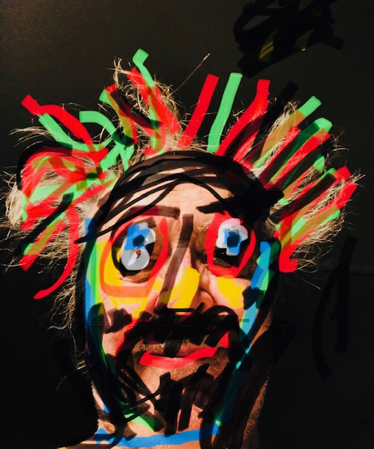 Jean-Luc Godard polychrome: Autoportrait au I-phone (2020).